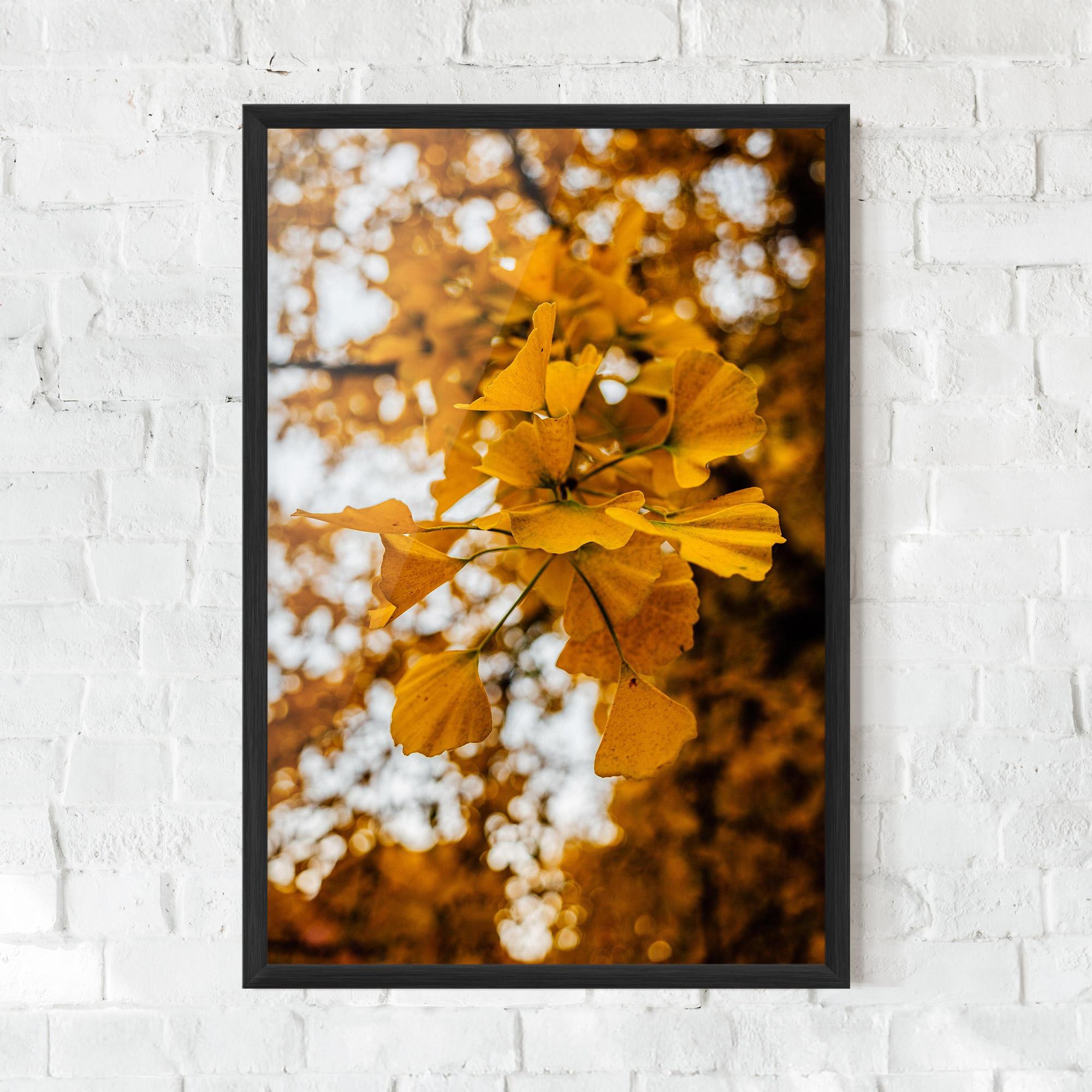 Gerahmte Poster Strong Yellow Leaves mockup 0