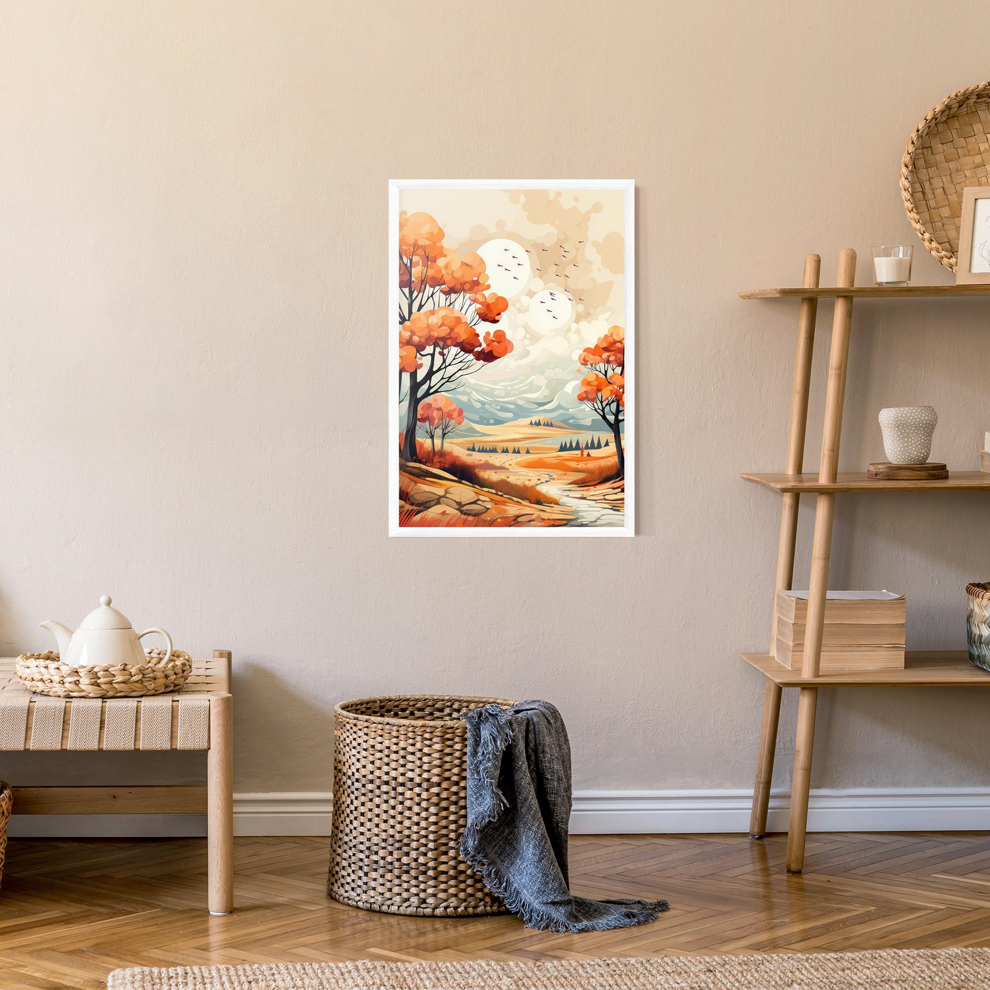 Gerahmte Poster Autumn Tree Painting mockup 9
