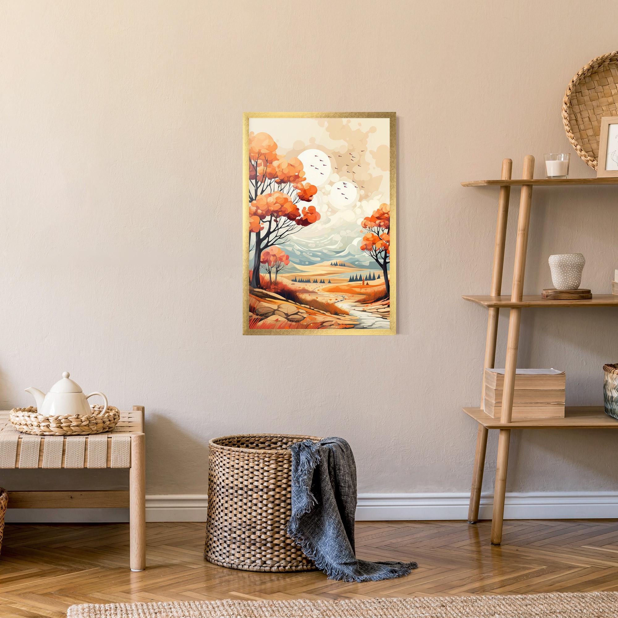 Gerahmte Poster Autumn Tree Painting mockup 9