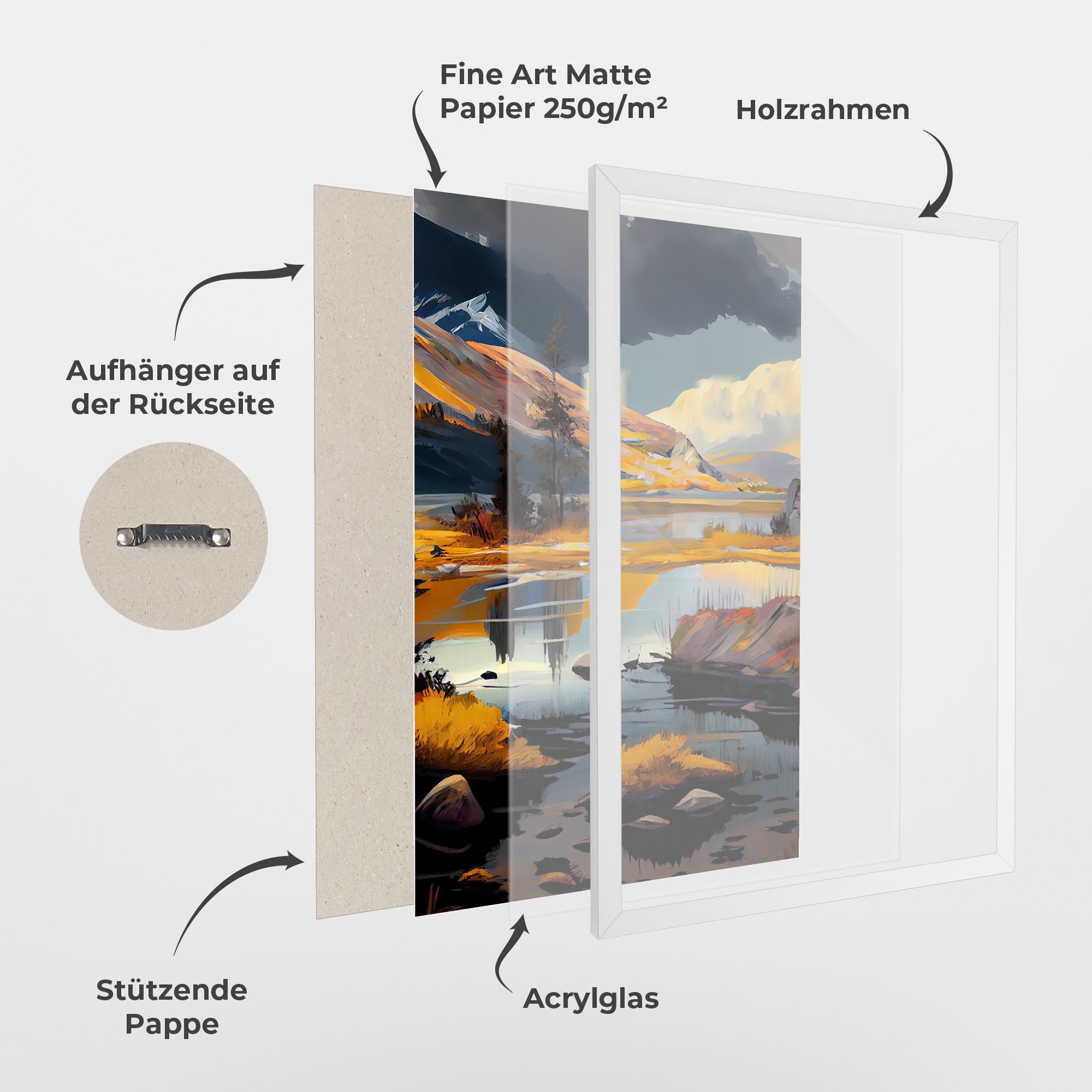 Gerahmte Poster Autumn Landscape mockup 1