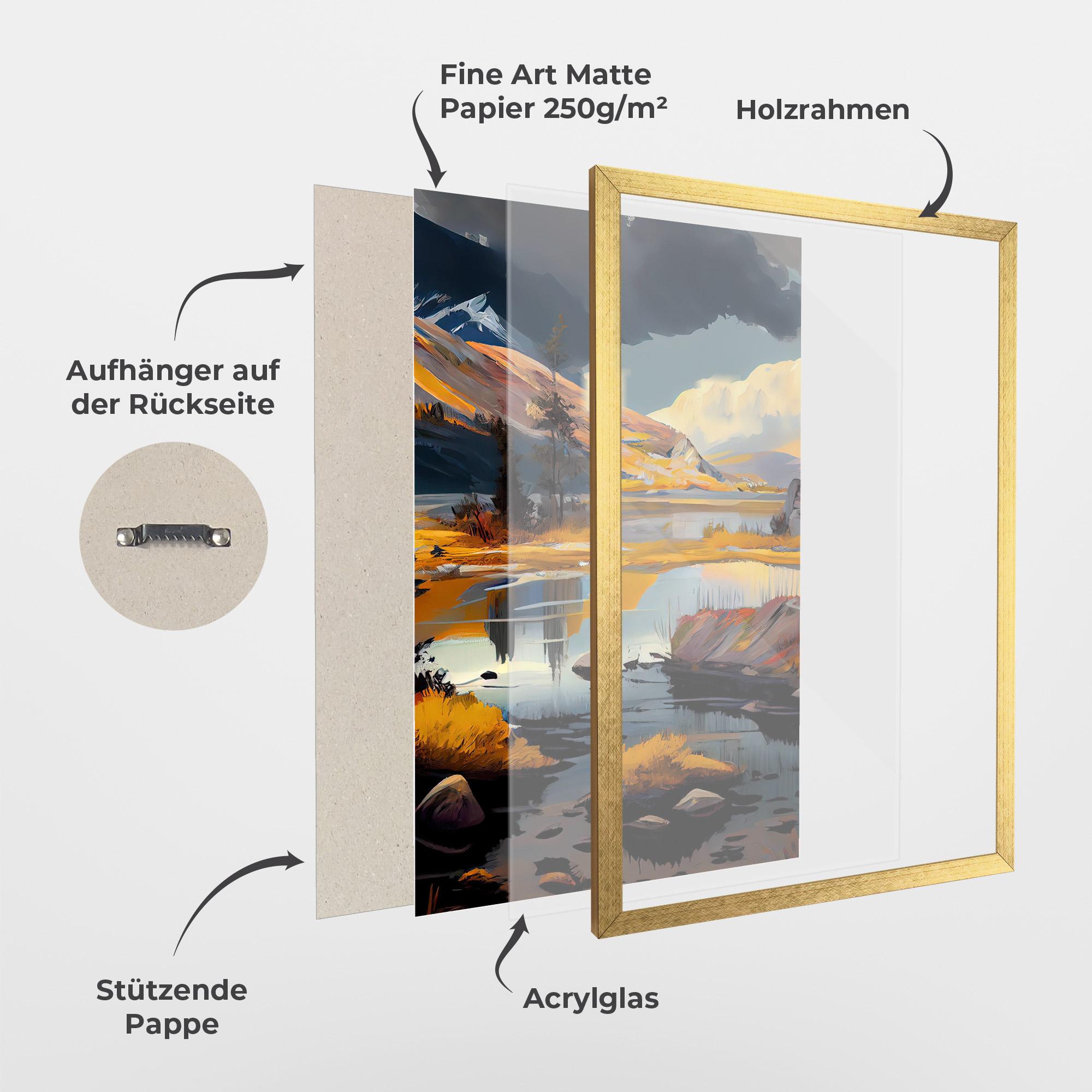 Gerahmte Poster Autumn Landscape mockup 1