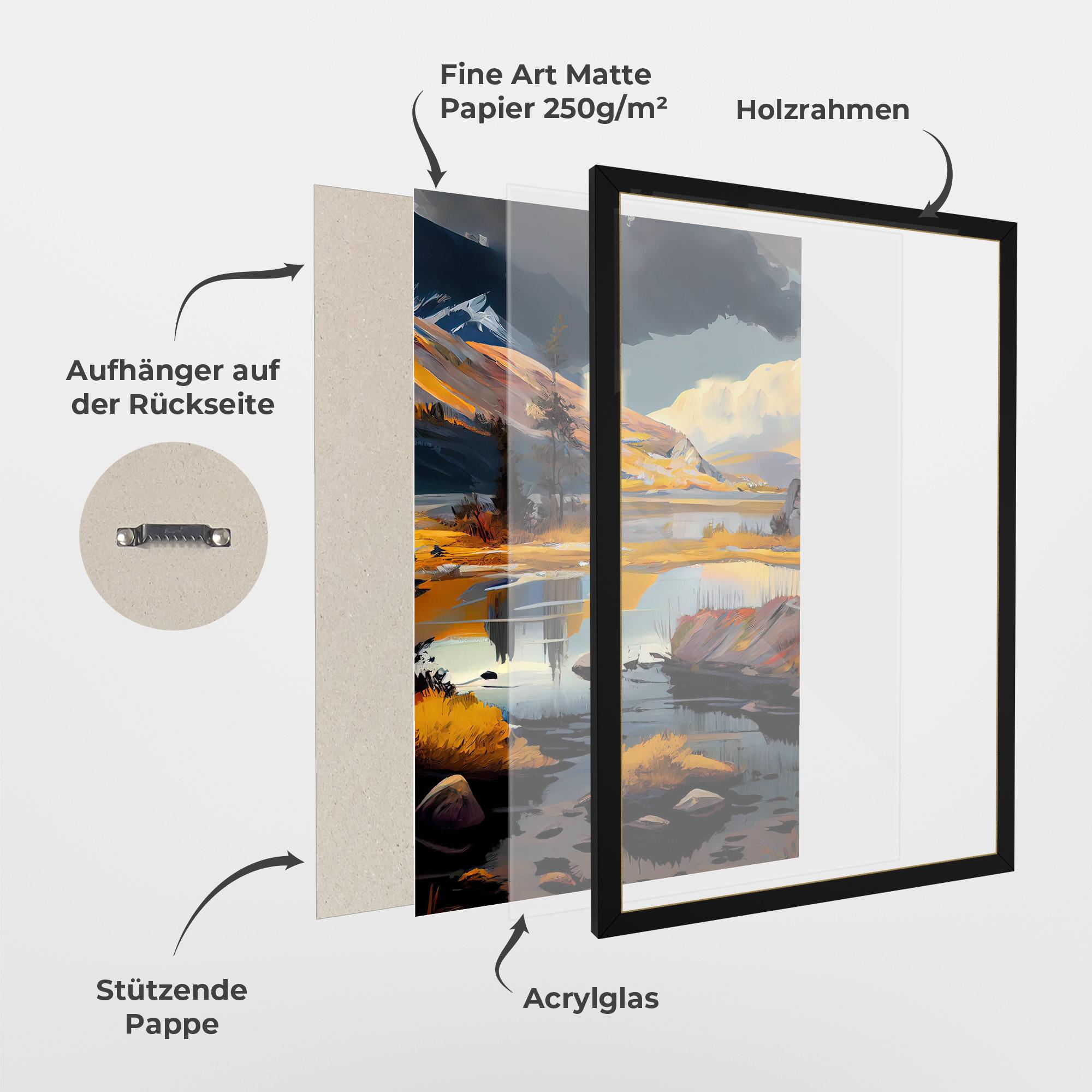 Gerahmte Poster Autumn Landscape mockup 1