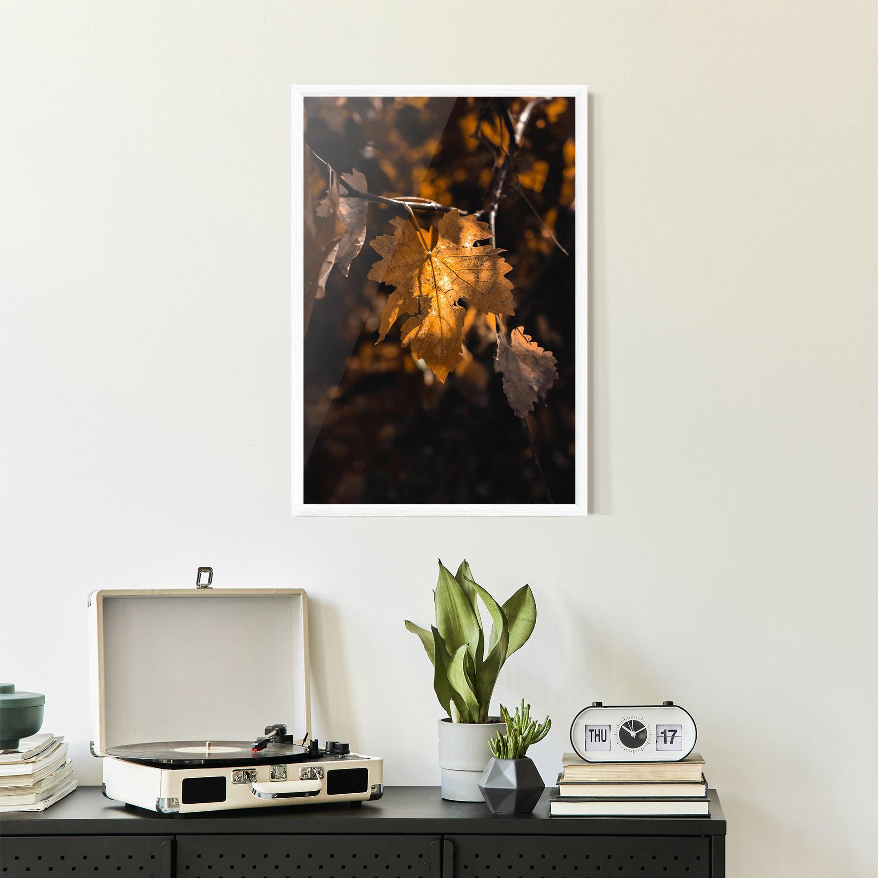 Gerahmte Poster Autumn Brown Leaf mockup 2