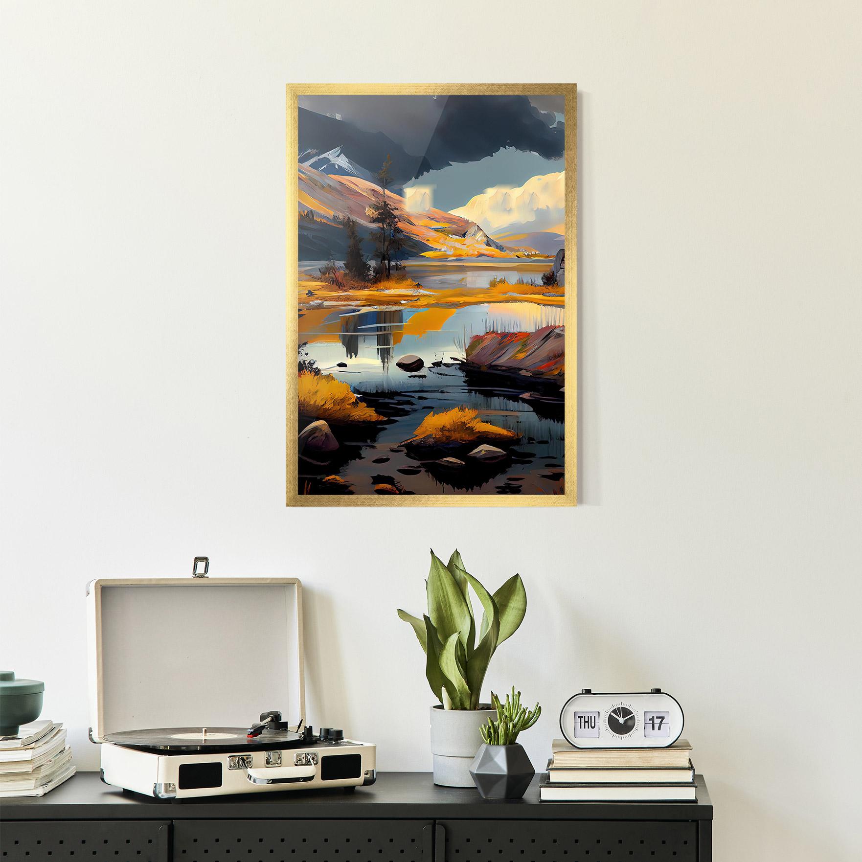 Gerahmte Poster Autumn Landscape mockup 2