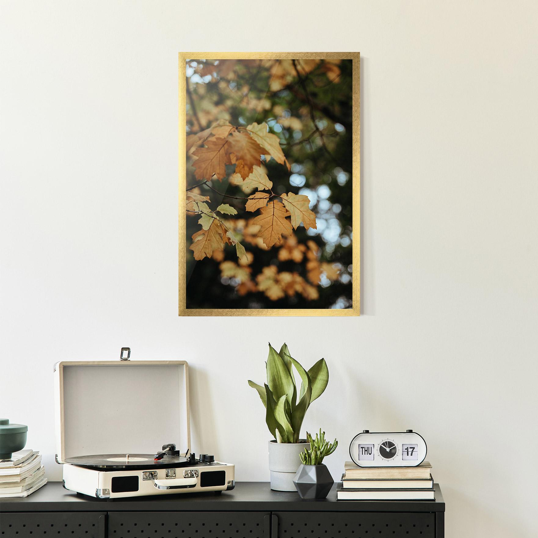 Gerahmte Poster Brown Leaves mockup 2