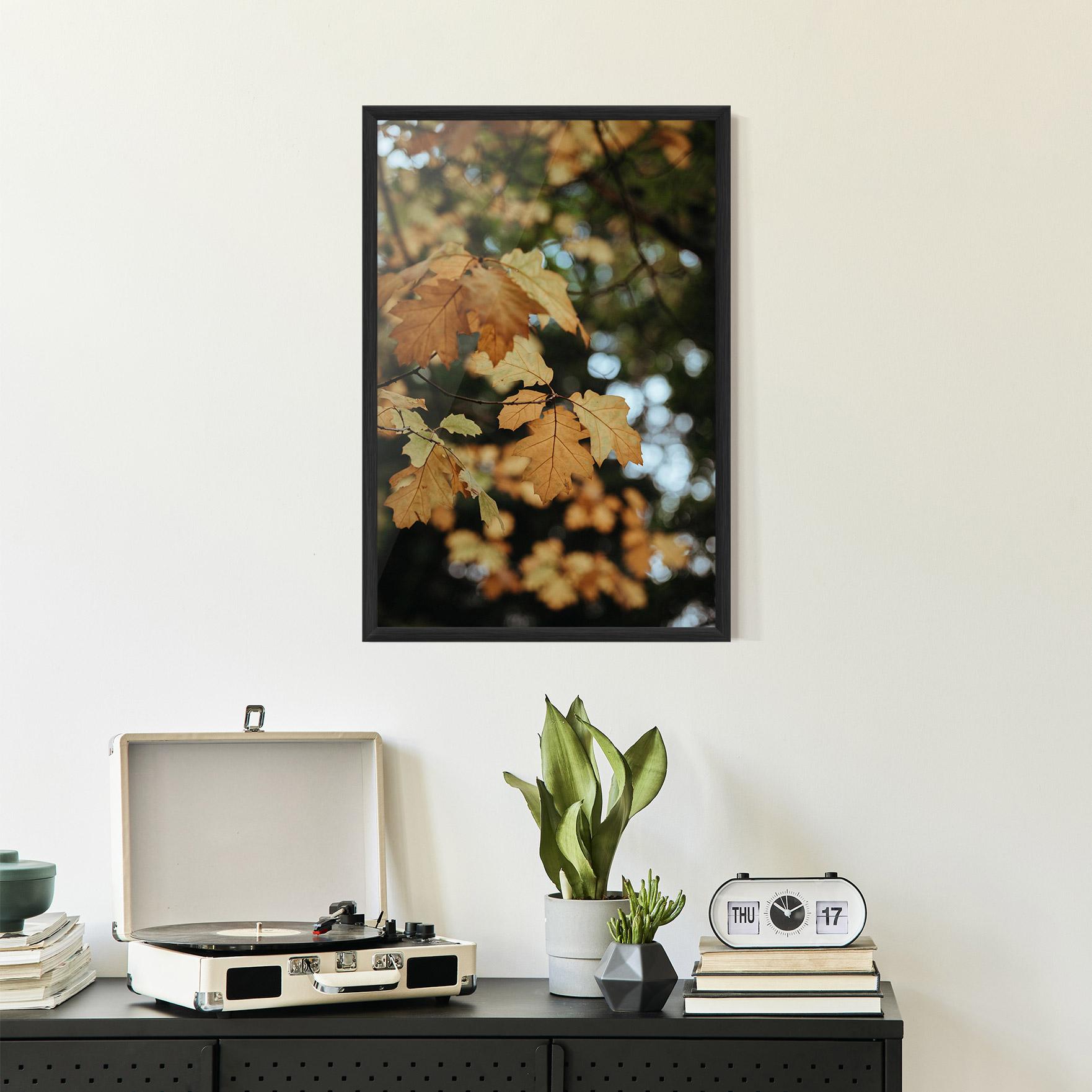 Gerahmte Poster Brown Leaves mockup 2