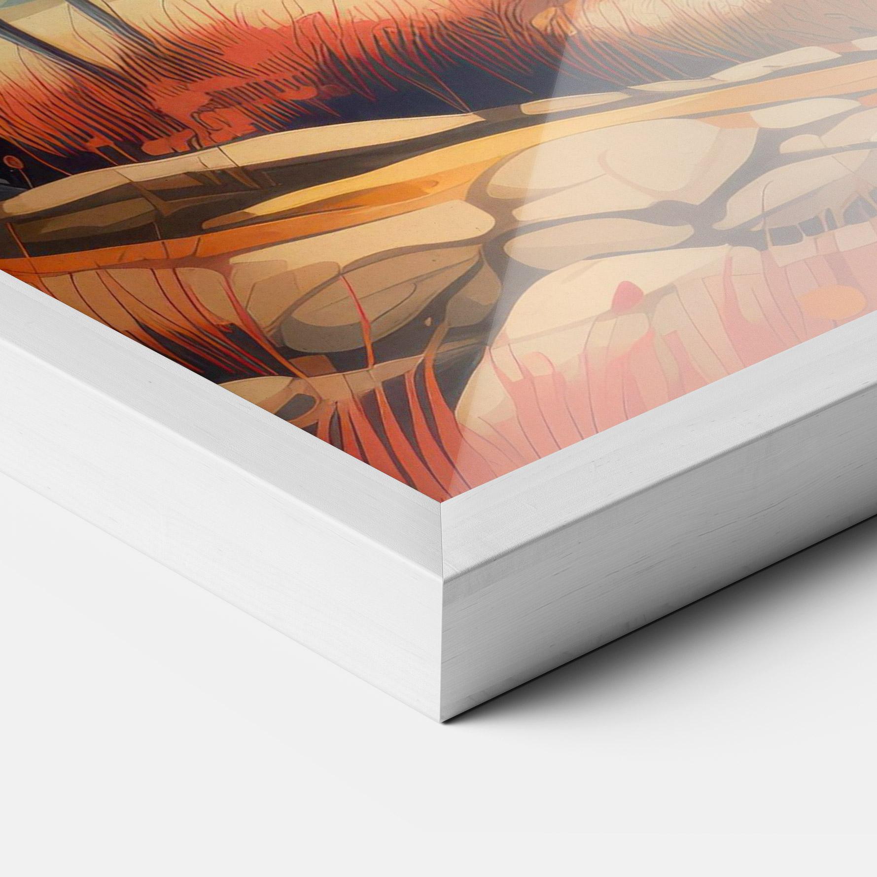 Gerahmte Poster Autumn Tree Painting mockup 3