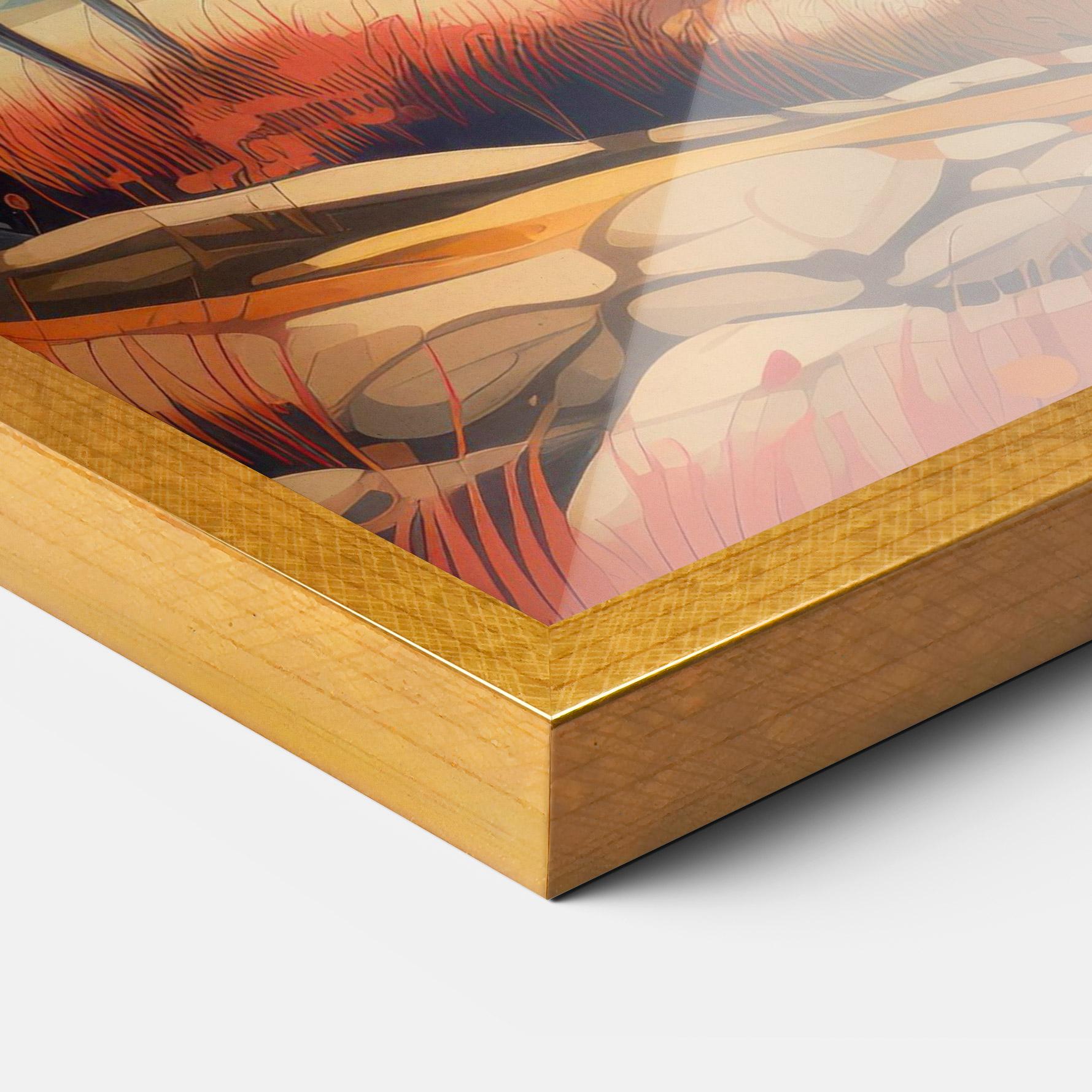 Gerahmte Poster Autumn Tree Painting mockup 3