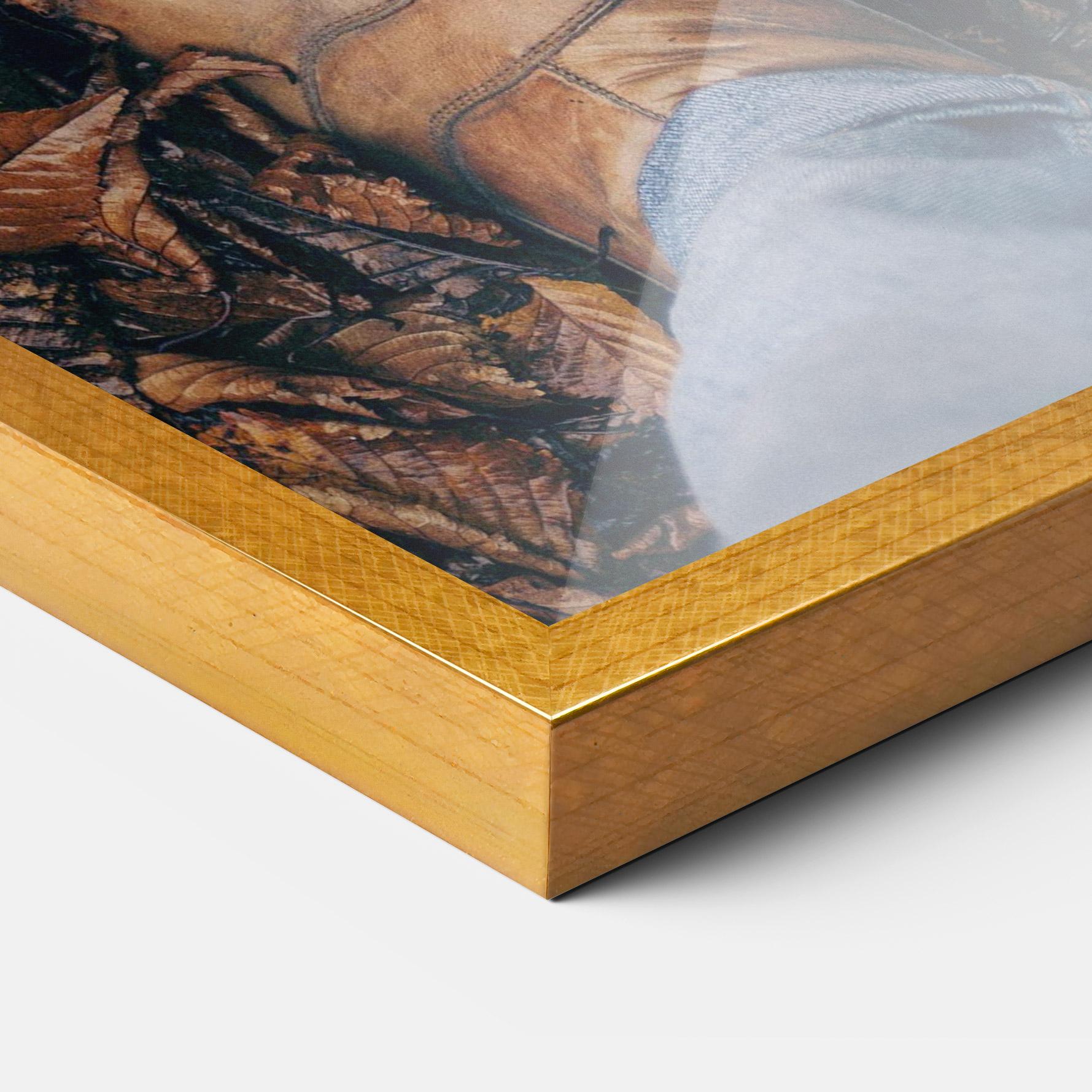 Gerahmte Poster Leaves After Rain mockup 3