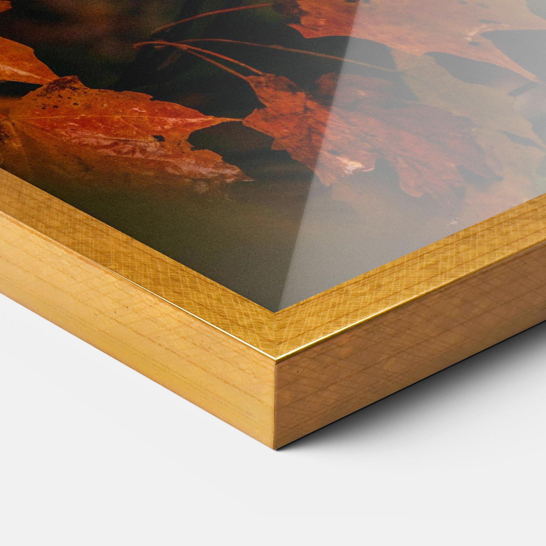 Gerahmte Poster Orange Autumn Leaves mockup 3