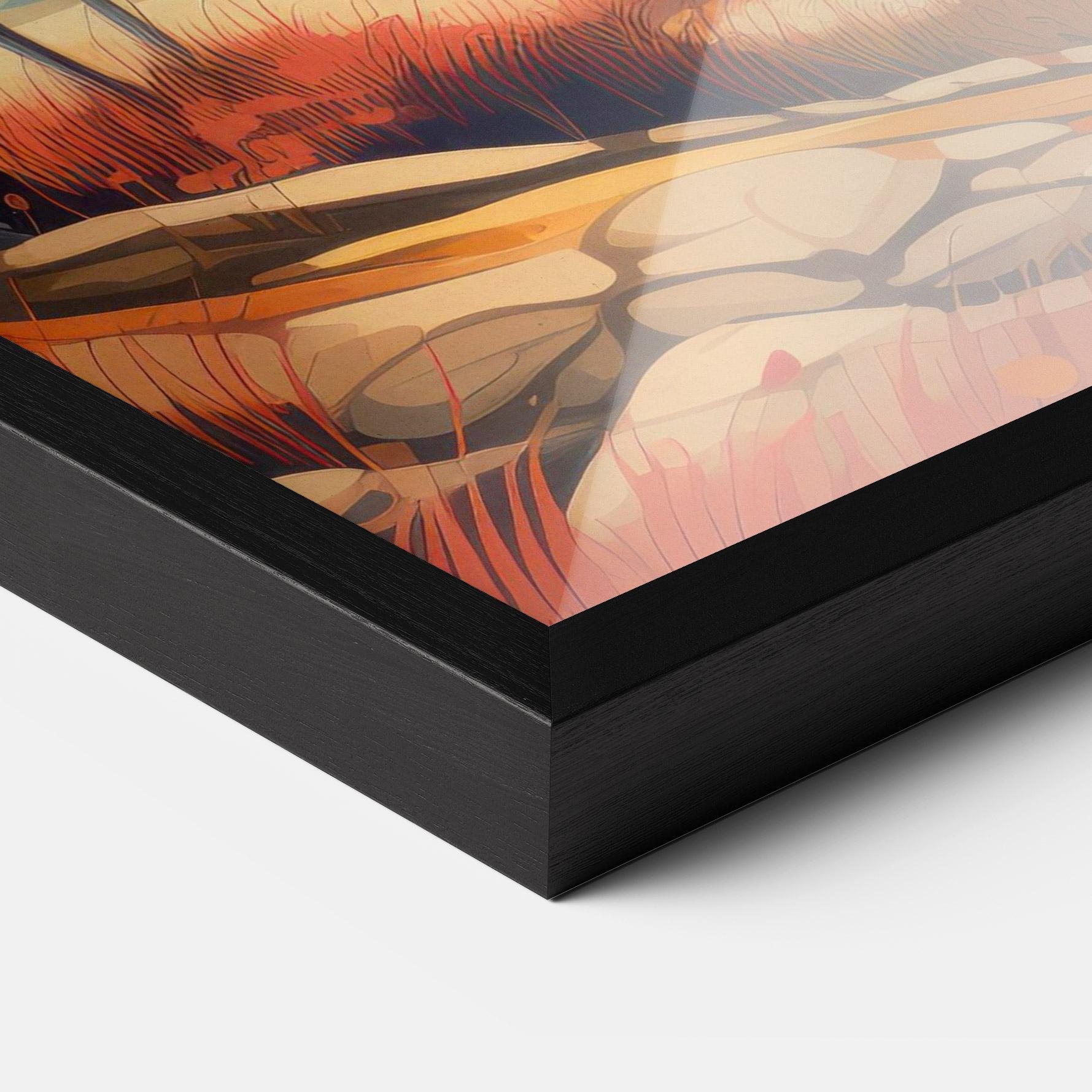 Gerahmte Poster Autumn Tree Painting mockup 3