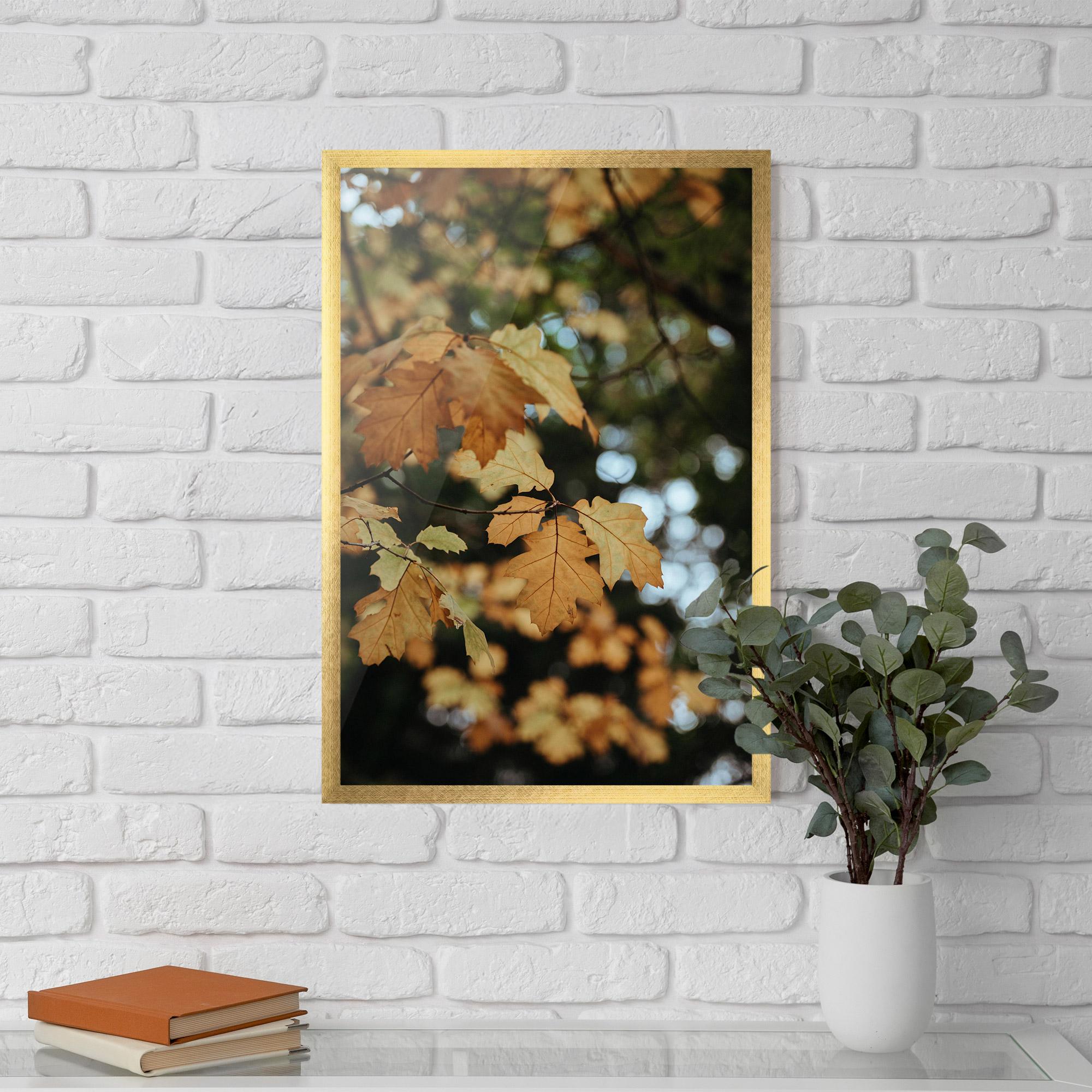 Gerahmte Poster Brown Leaves mockup 5