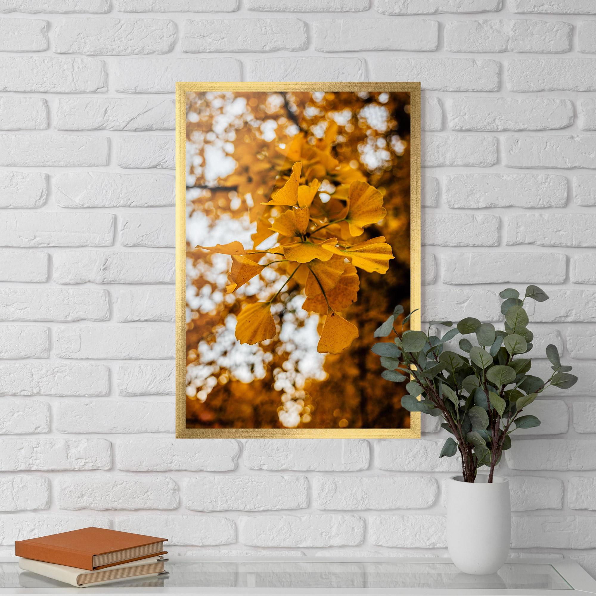Gerahmte Poster Strong Yellow Leaves mockup 5