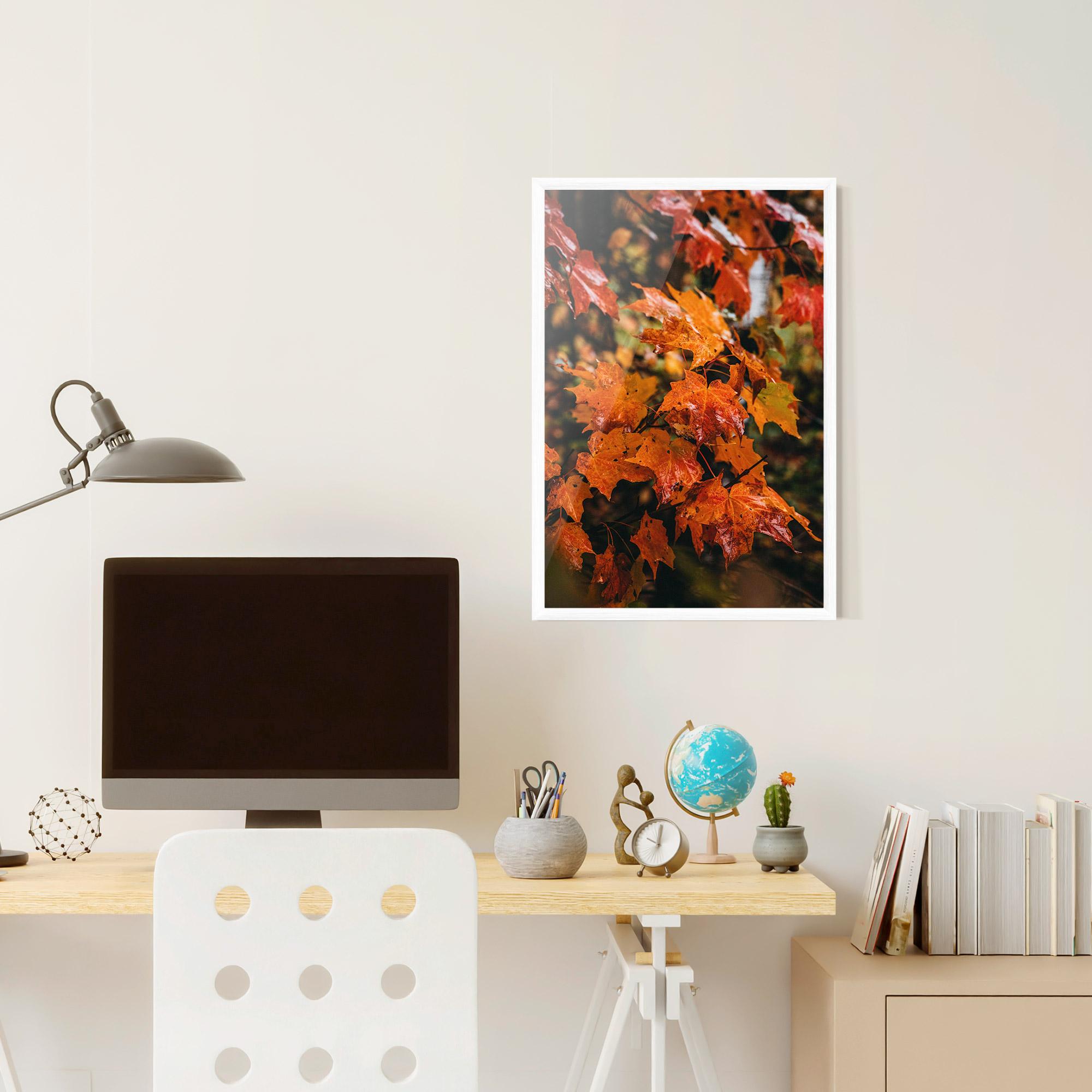 Gerahmte Poster Orange Autumn Leaves mockup 6