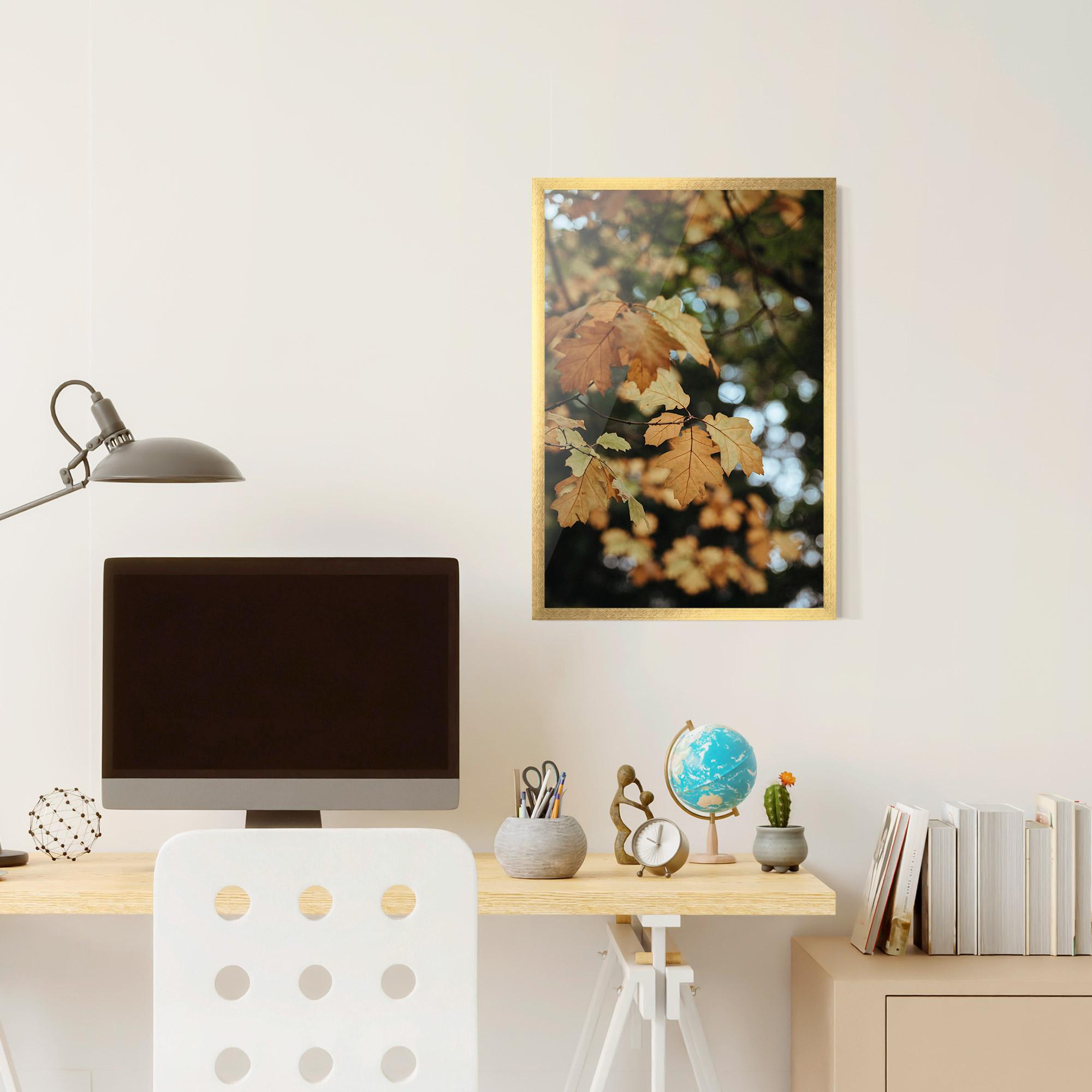 Gerahmte Poster Brown Leaves mockup 6