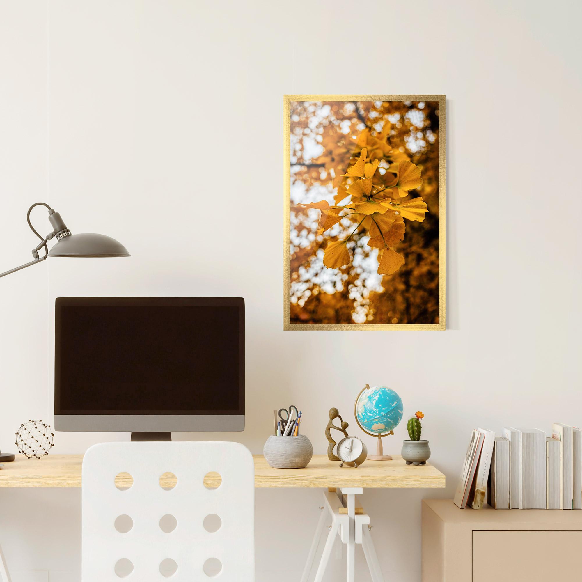 Gerahmte Poster Strong Yellow Leaves mockup 6