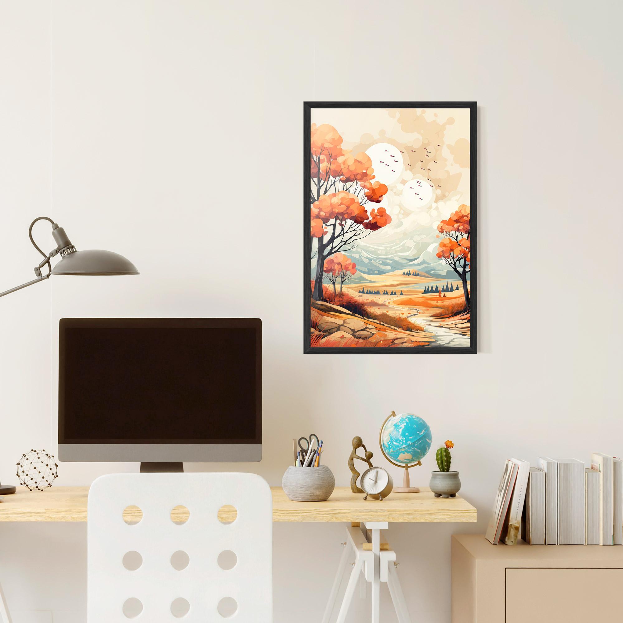 Gerahmte Poster Autumn Tree Painting mockup 6