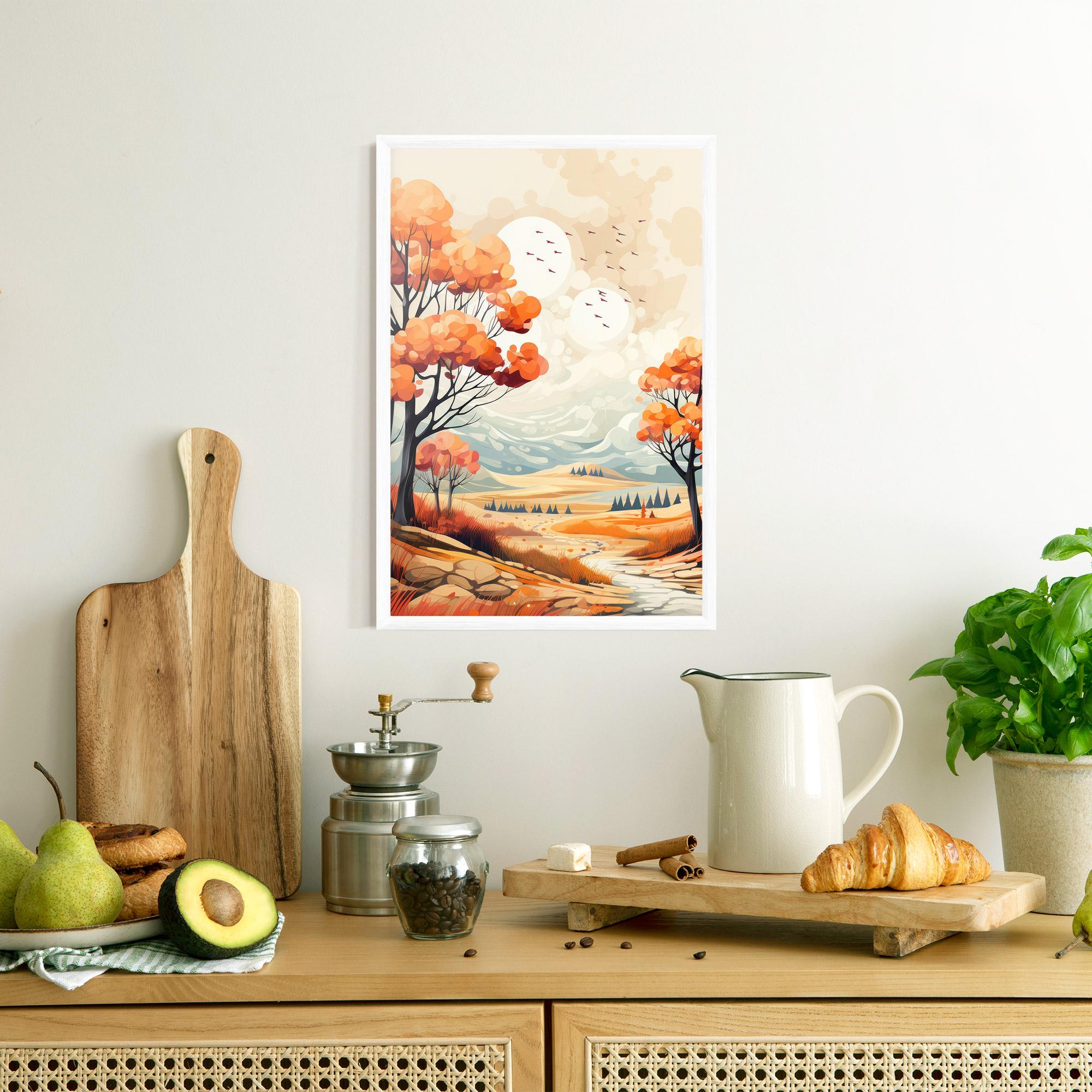 Gerahmte Poster Autumn Tree Painting mockup 8