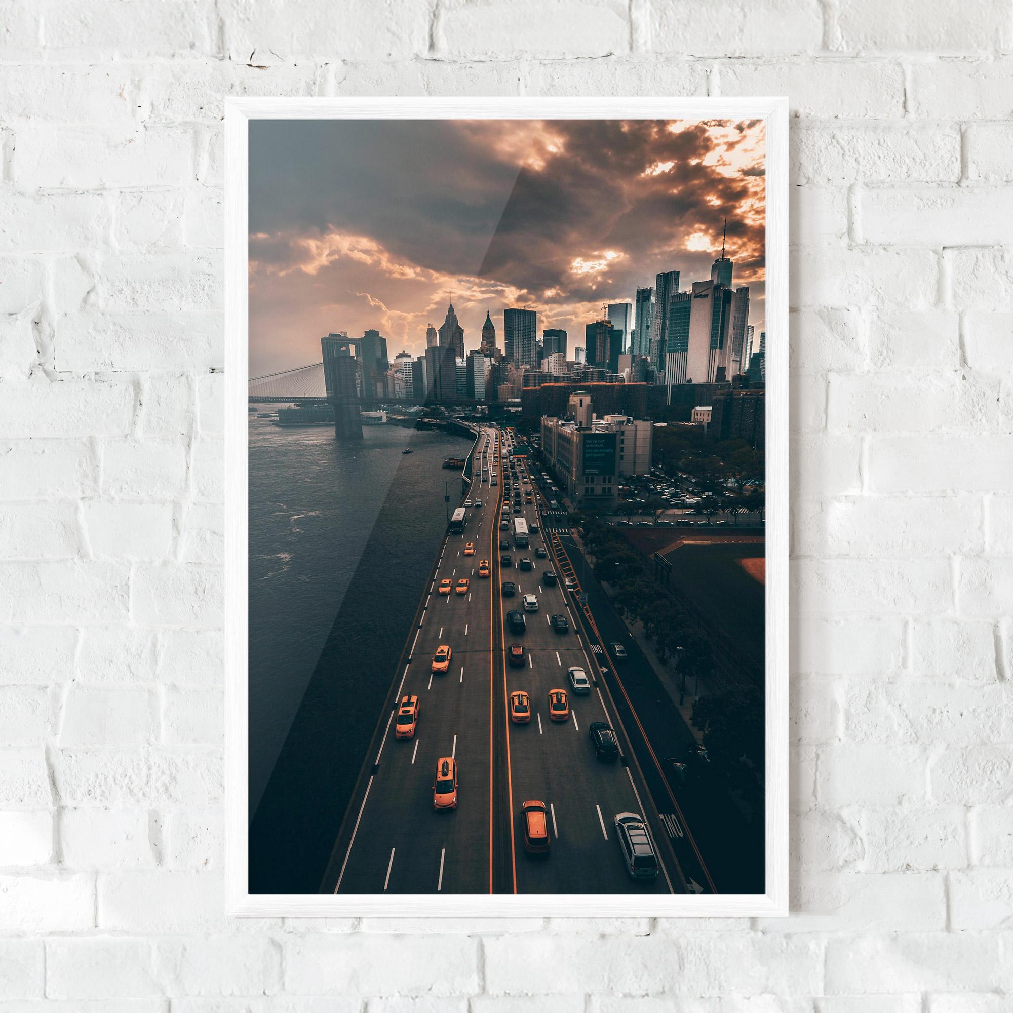 Gerahmte Poster Above City mockup 0