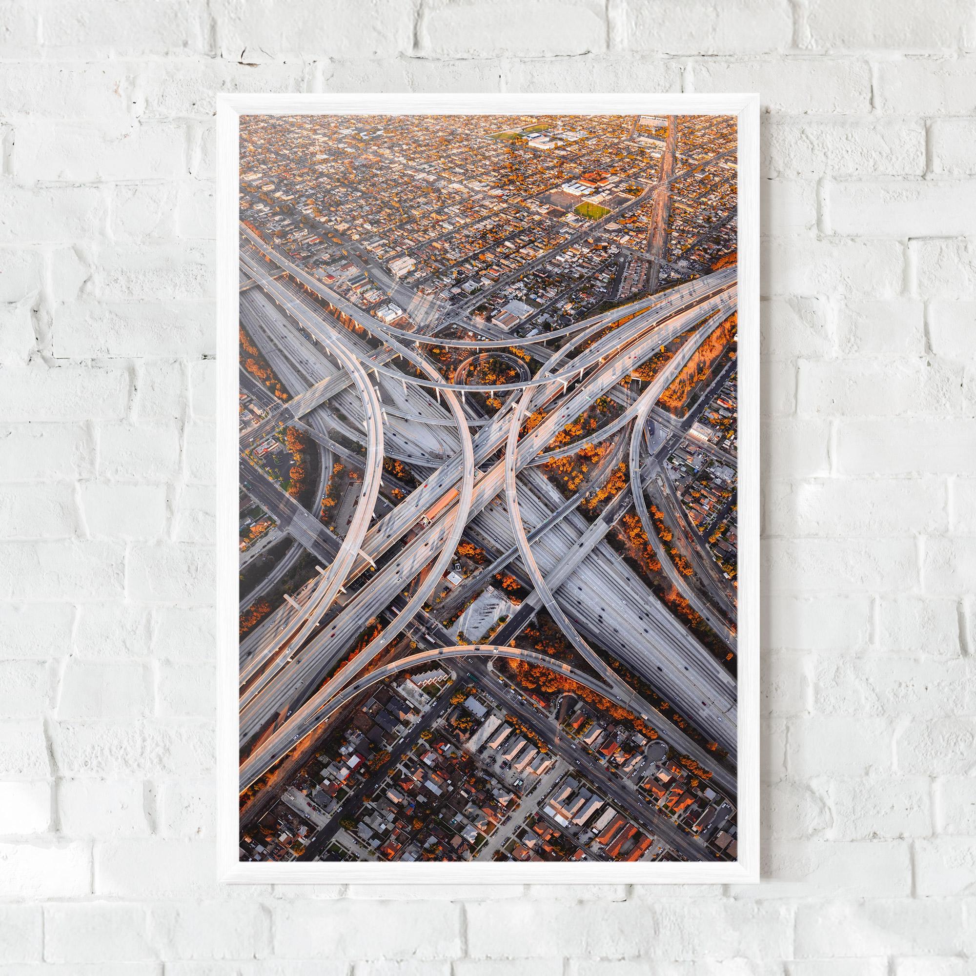 Gerahmte Poster Big Road City mockup 0