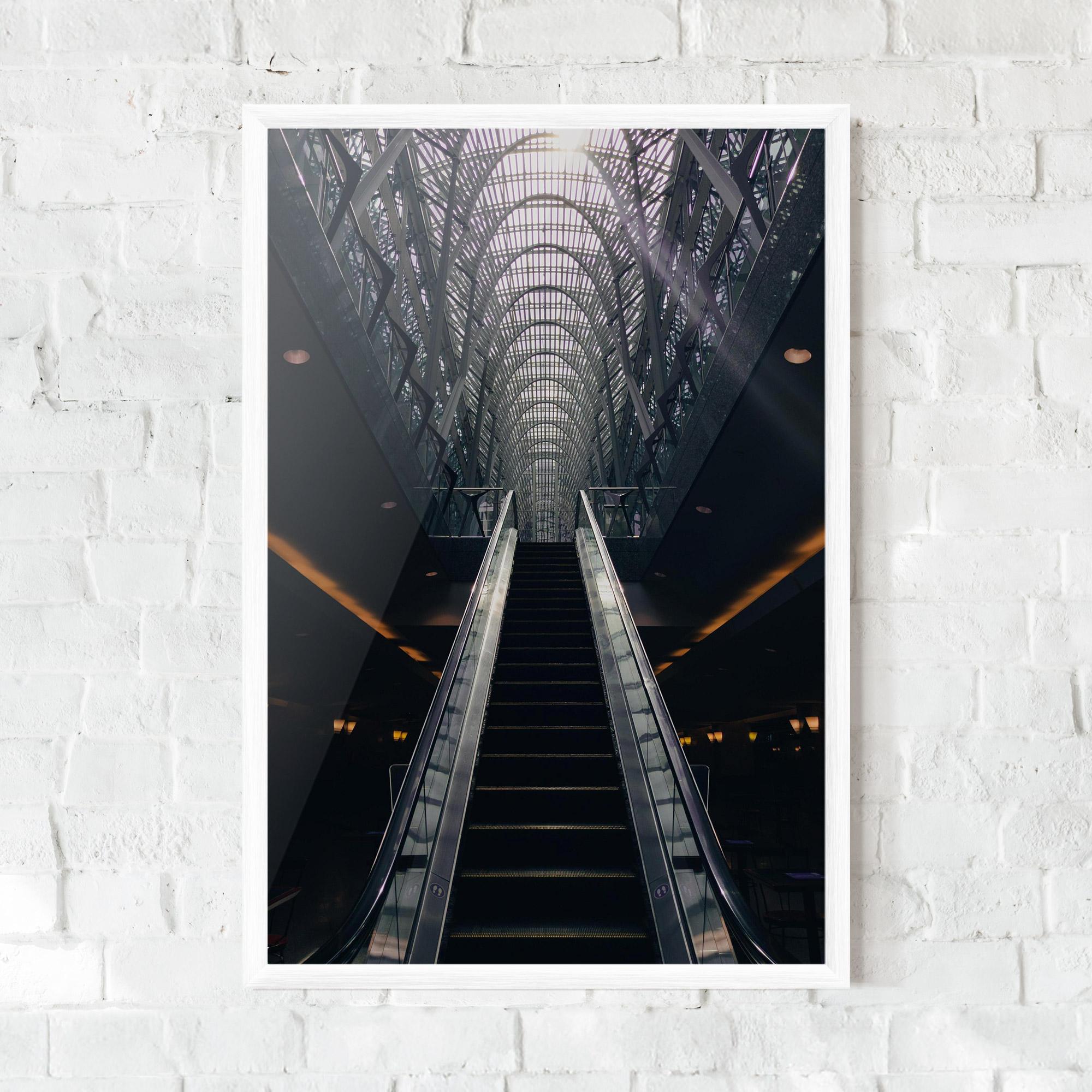Gerahmte Poster Grey Stairs Building mockup 0