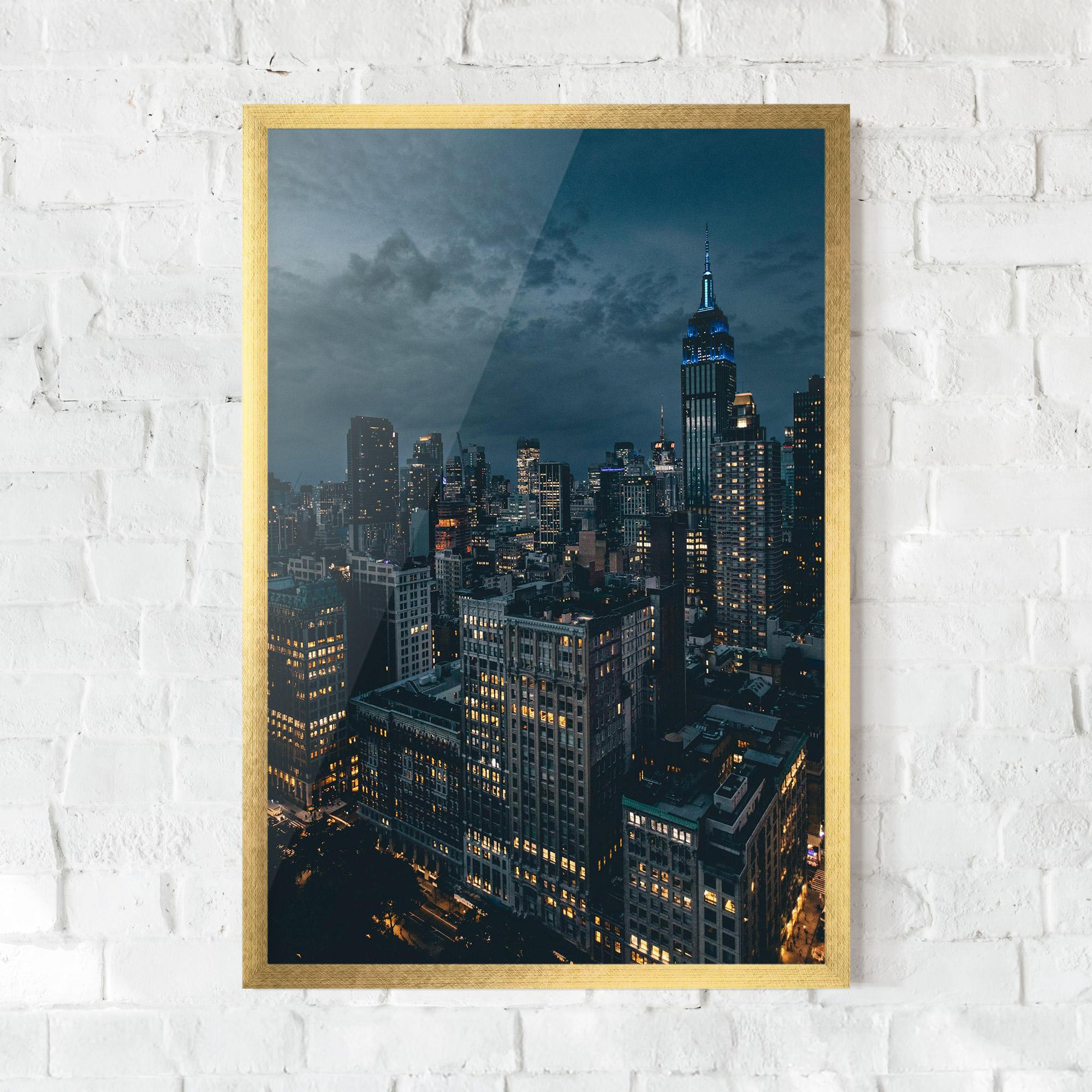 Gerahmte Poster City Night mockup 0