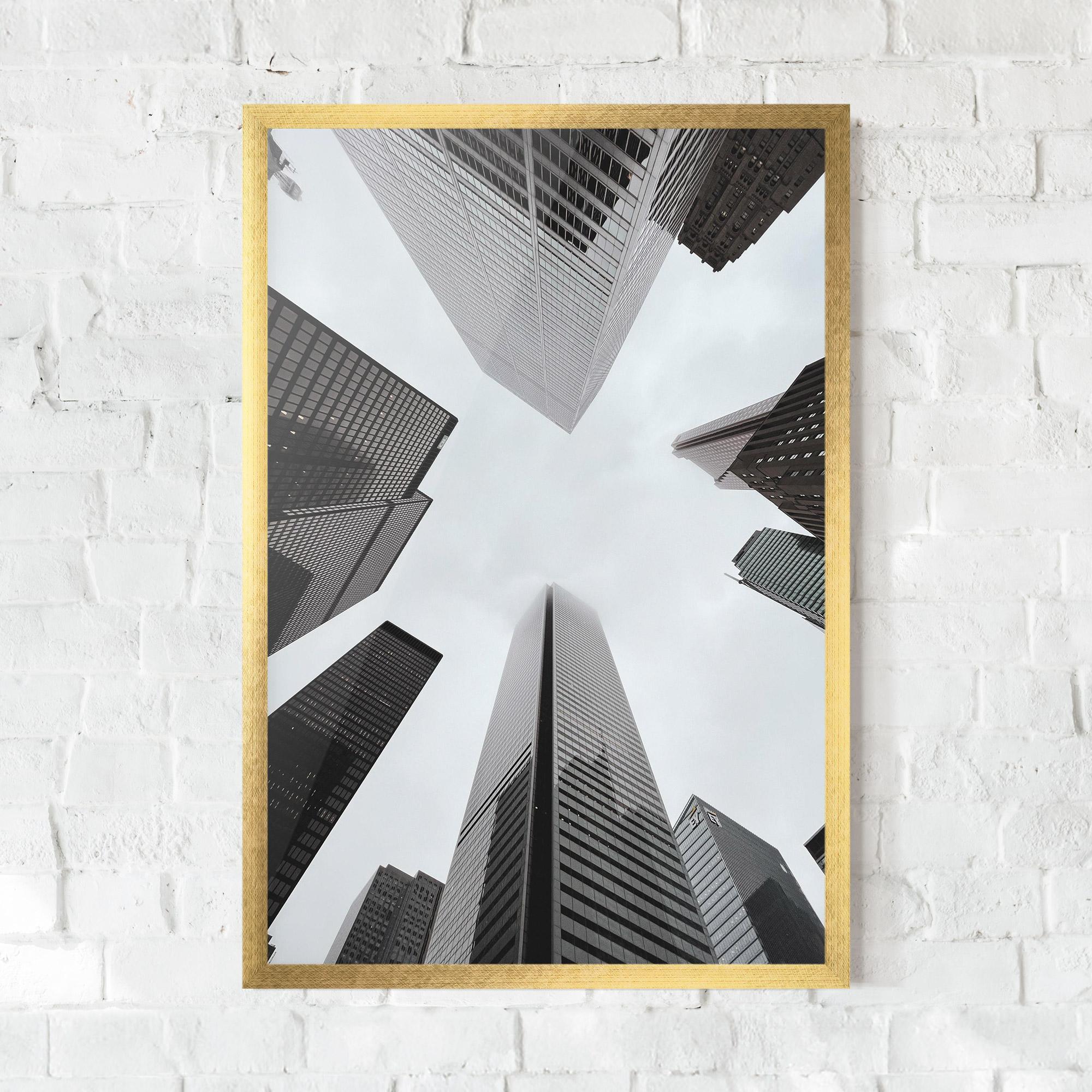 Gerahmte Poster High Grey Building mockup 0