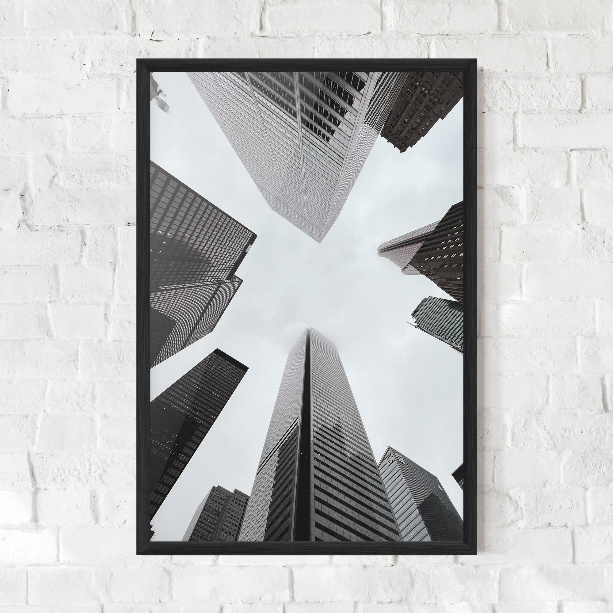 Gerahmte Poster High Grey Building mockup 0