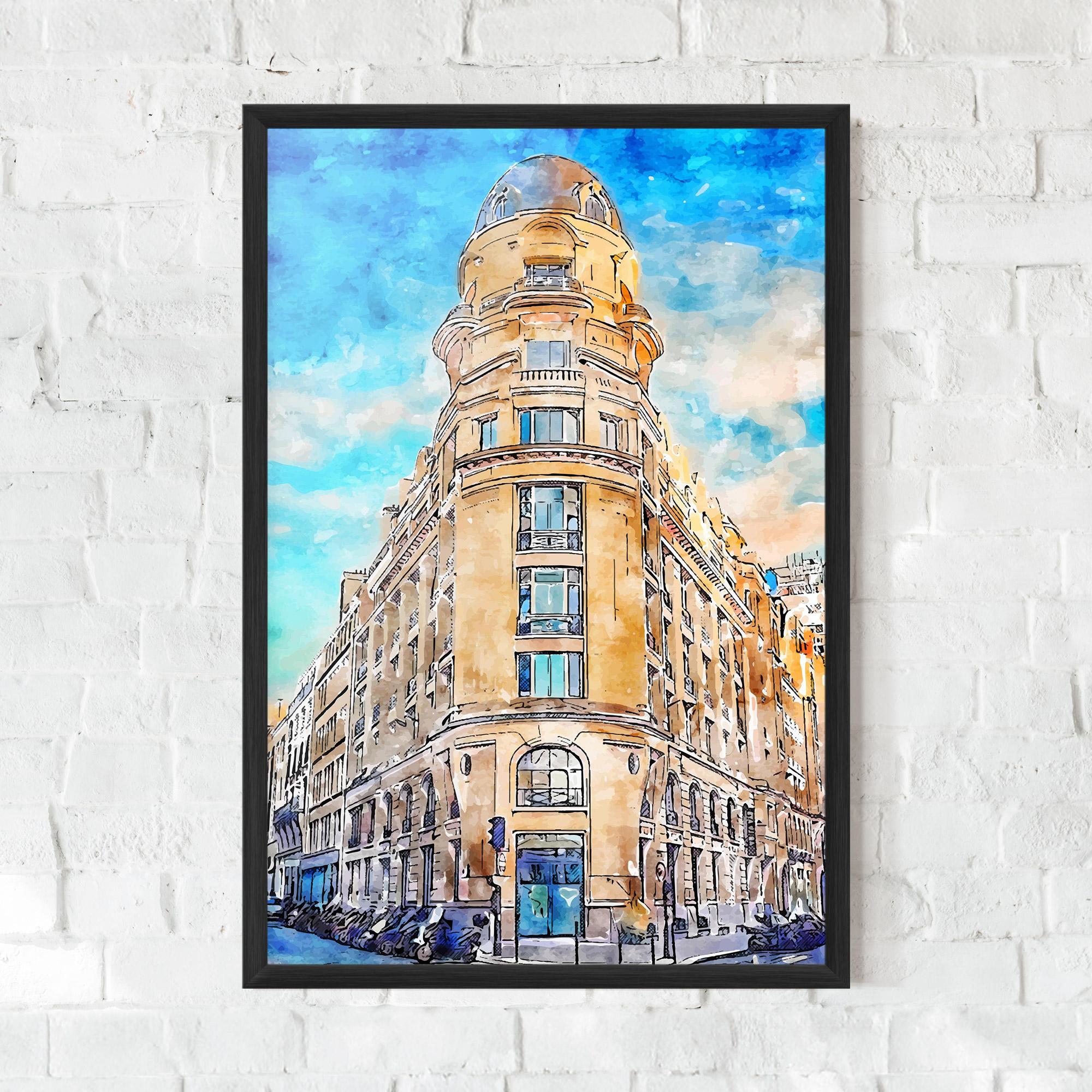 Gerahmte Poster Paris Painting mockup 0