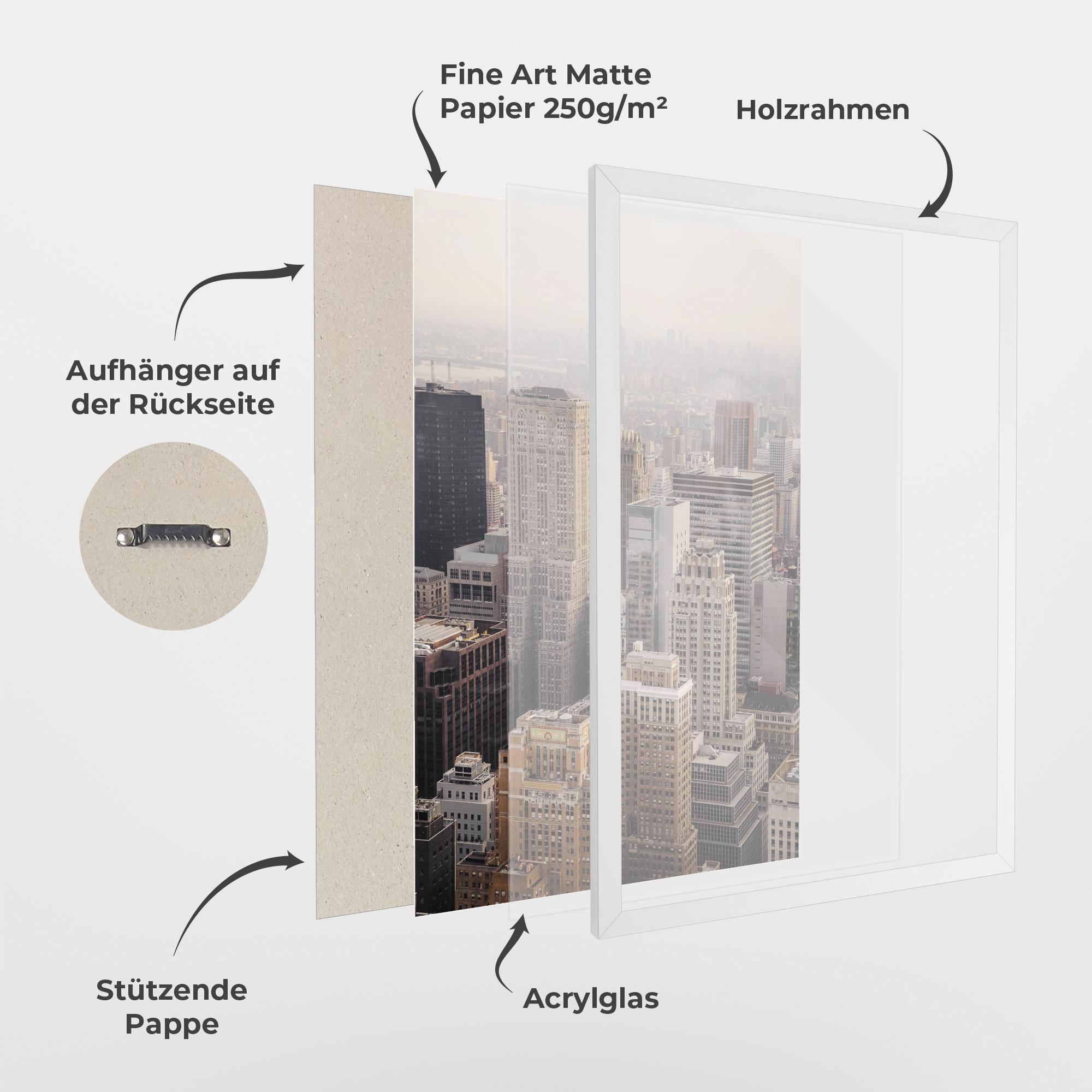 Gerahmte Poster Cream Tower mockup 1