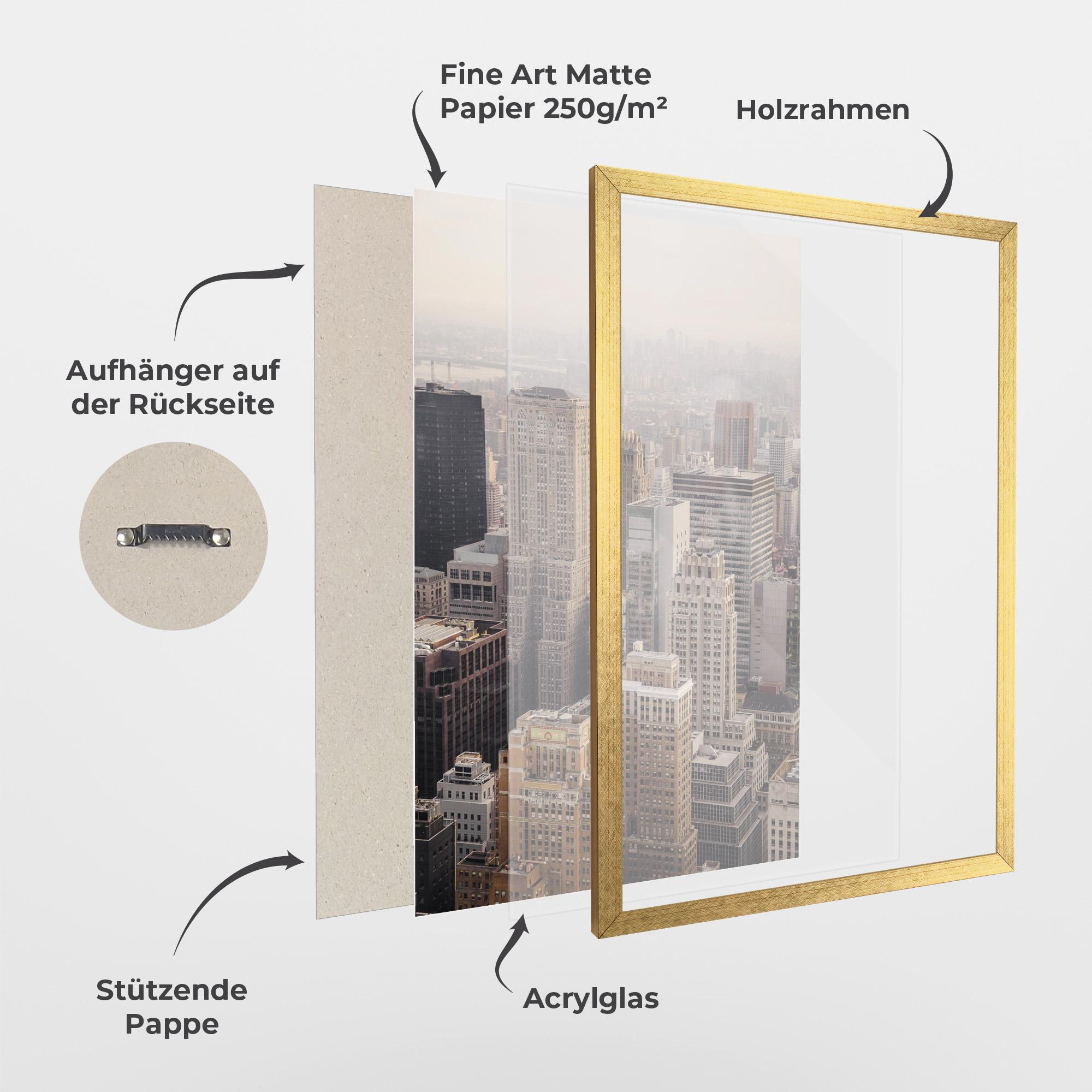 Gerahmte Poster Cream Tower mockup 1