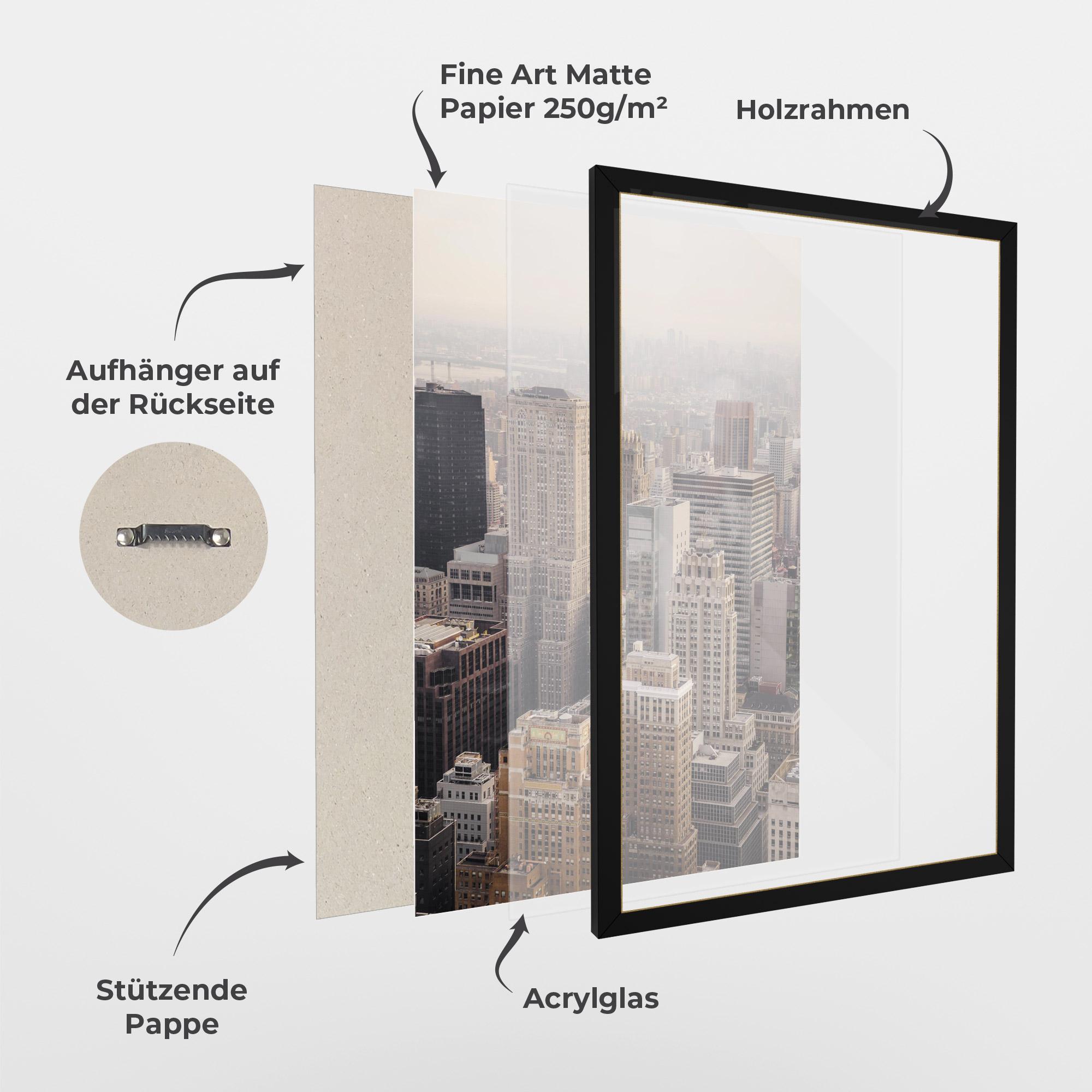 Gerahmte Poster Cream Tower mockup 1