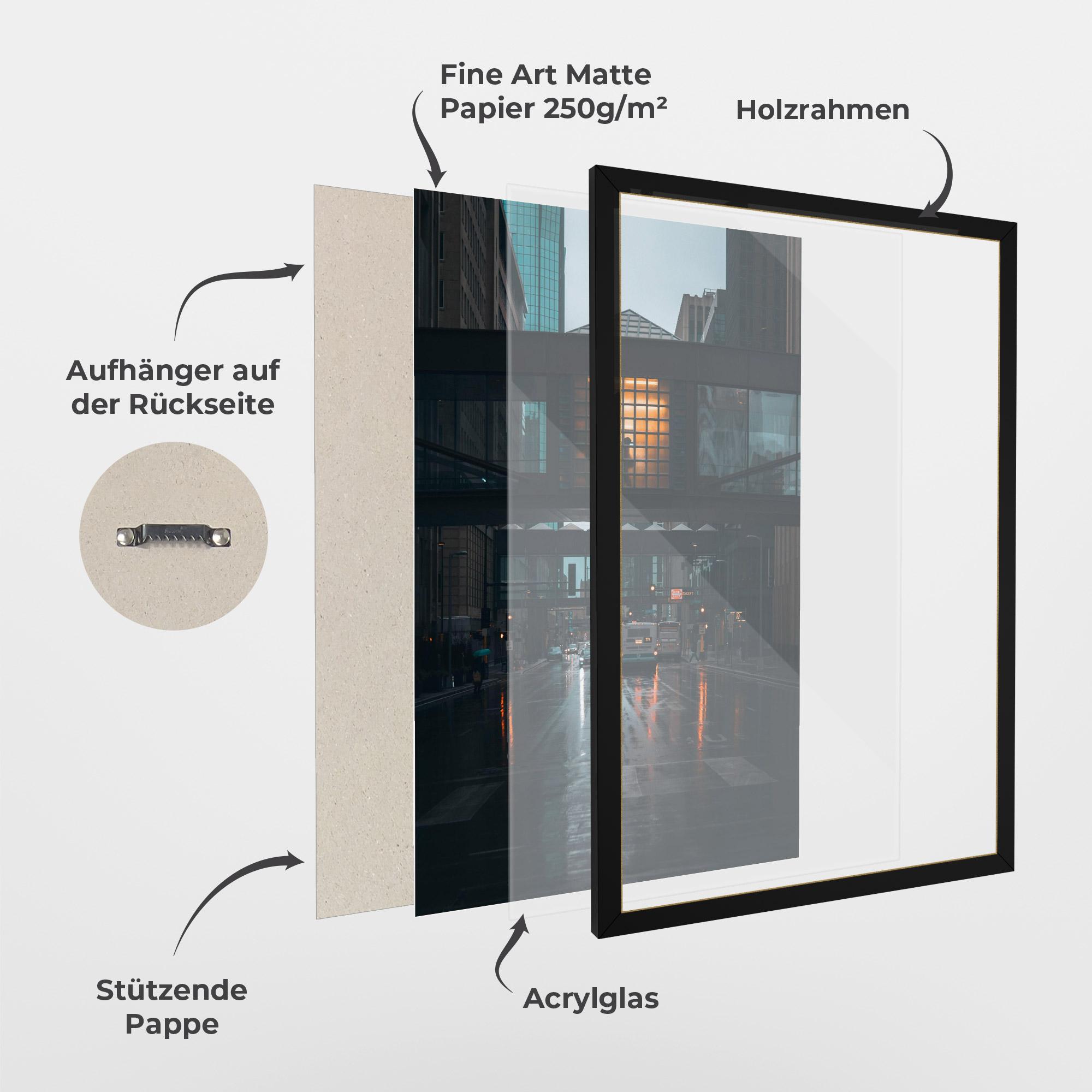 Gerahmte Poster Worm Light Building mockup 1