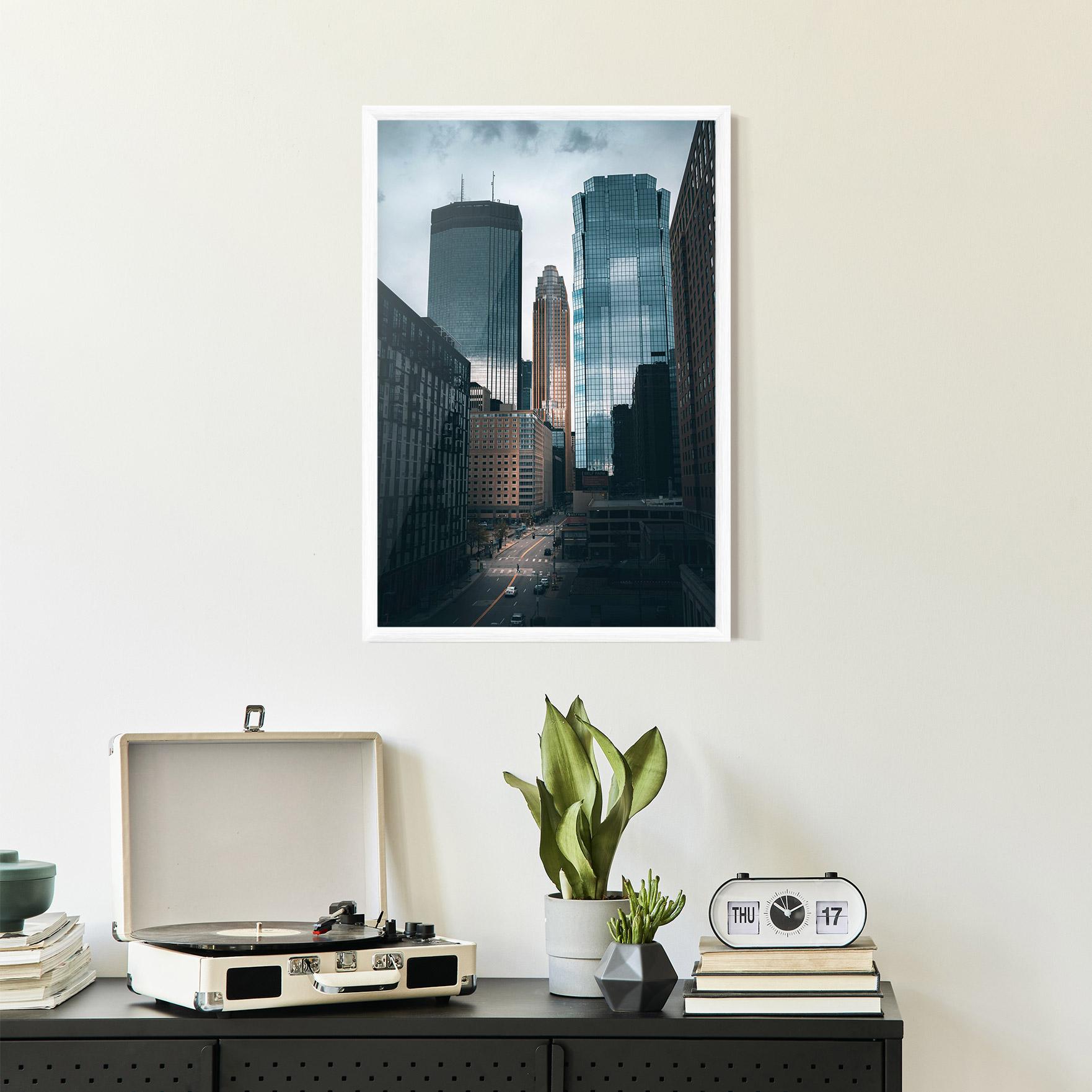 Gerahmte Poster Big Blue Building mockup 2