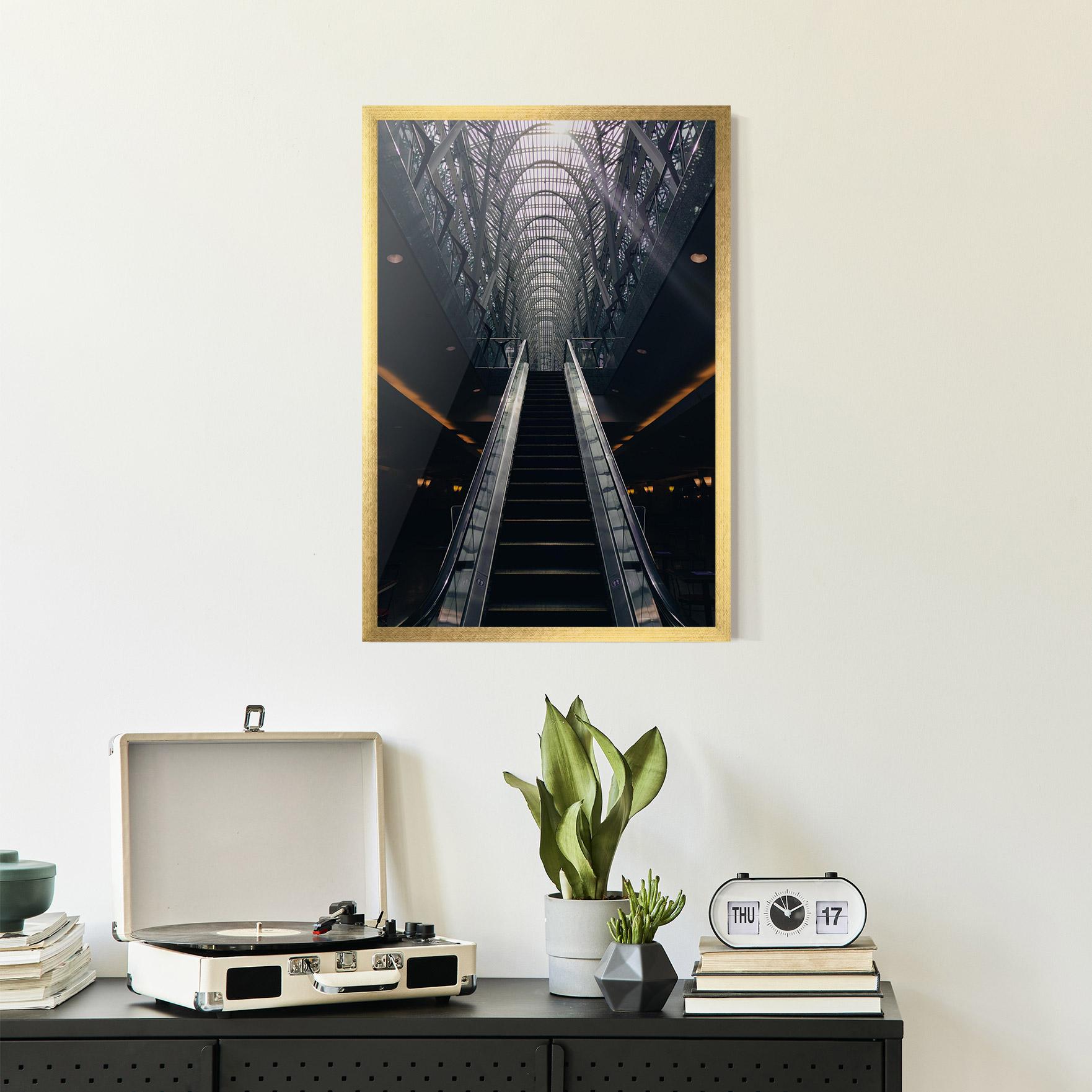 Gerahmte Poster Grey Stairs Building mockup 2