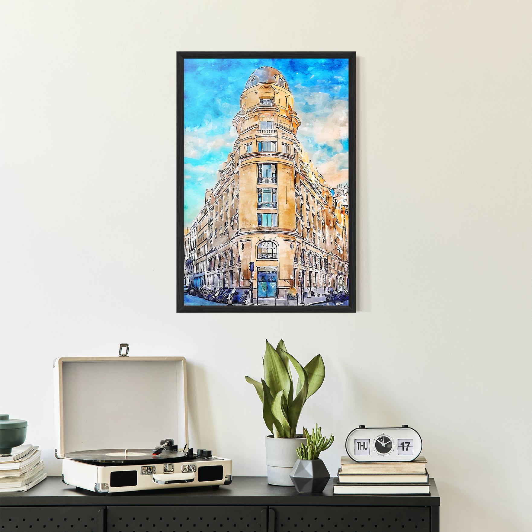 Gerahmte Poster Paris Painting mockup 2