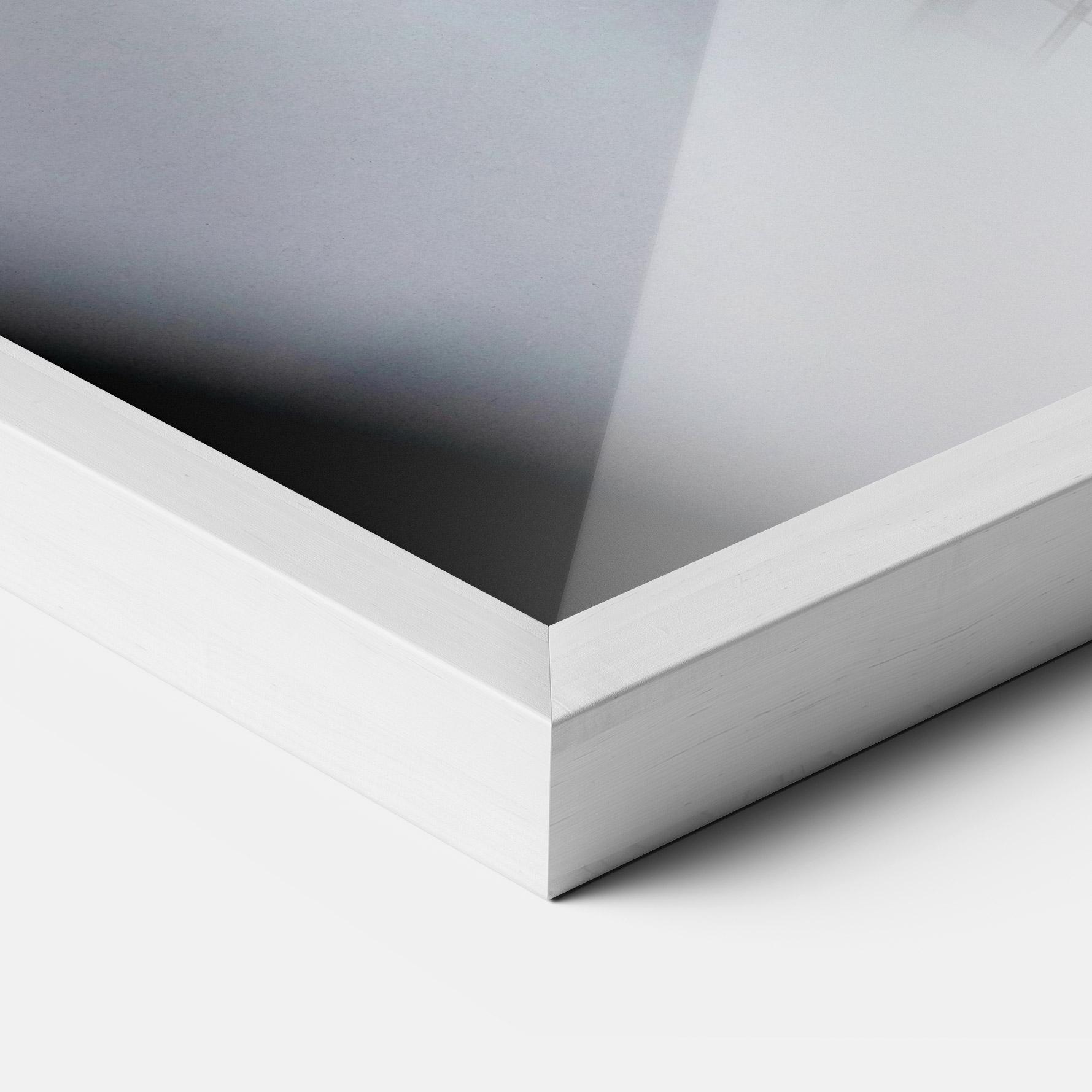 Gerahmte Poster Grey White Building mockup 3