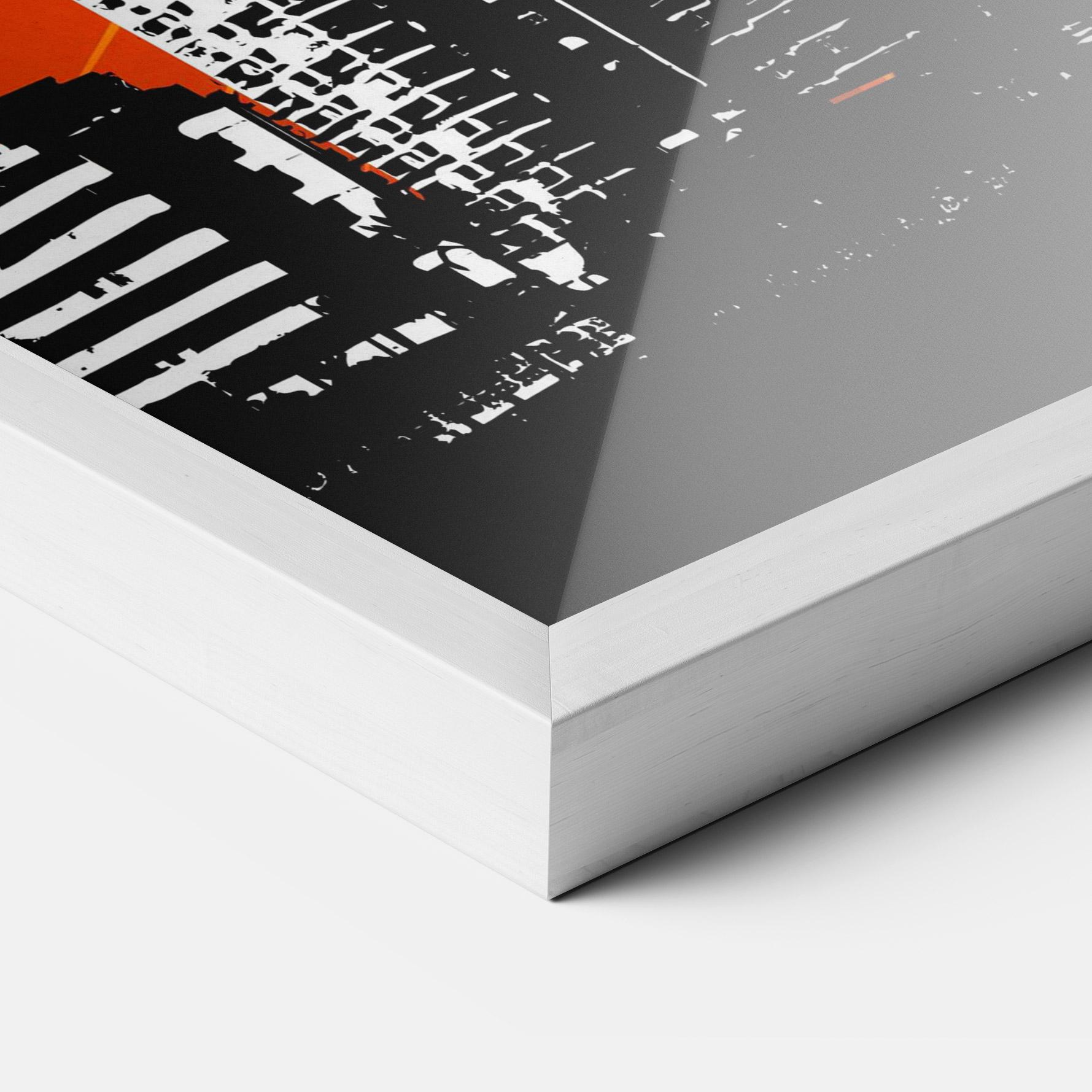 Gerahmte Poster Sunset Building mockup 3