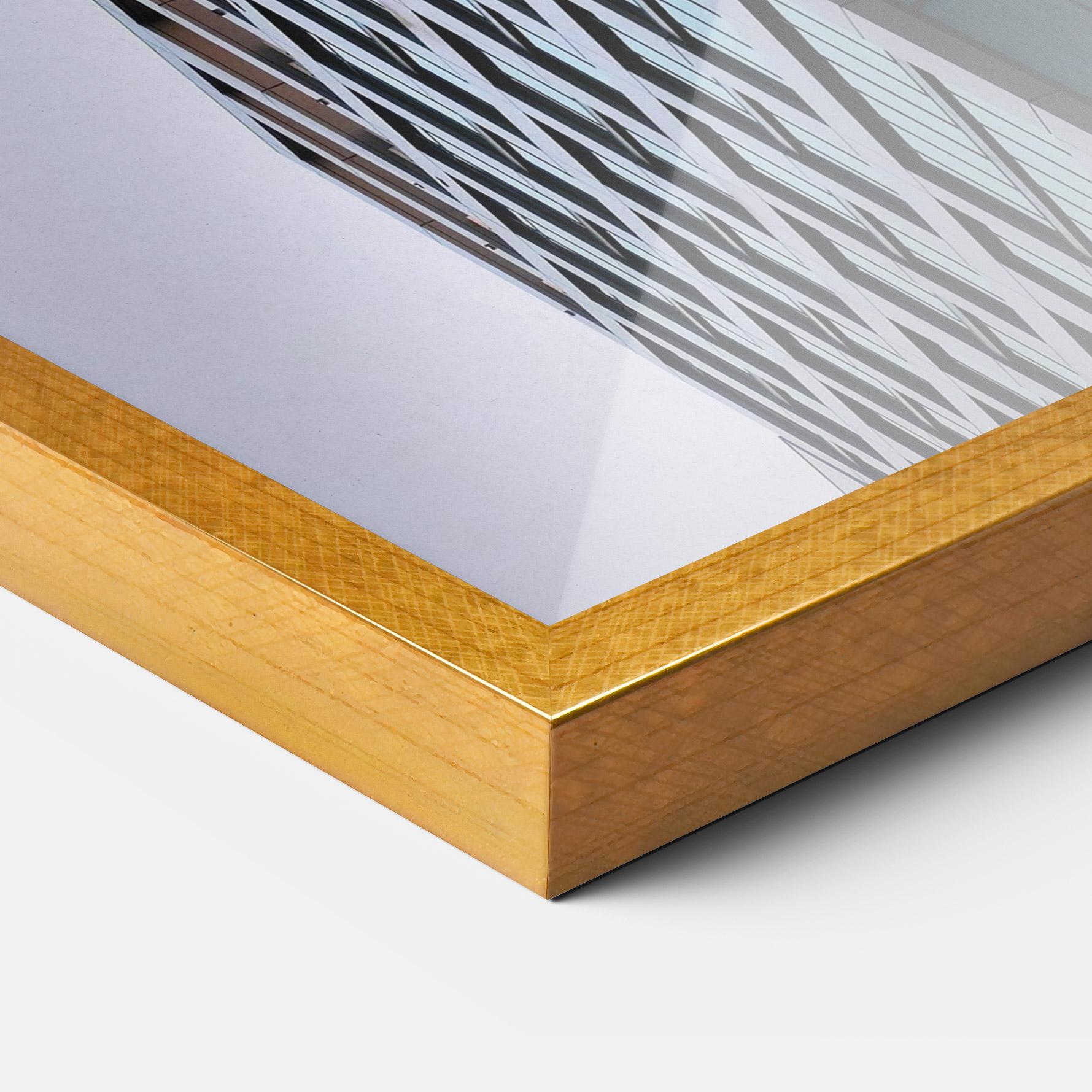 Gerahmte Poster Blue Glass Building mockup 3