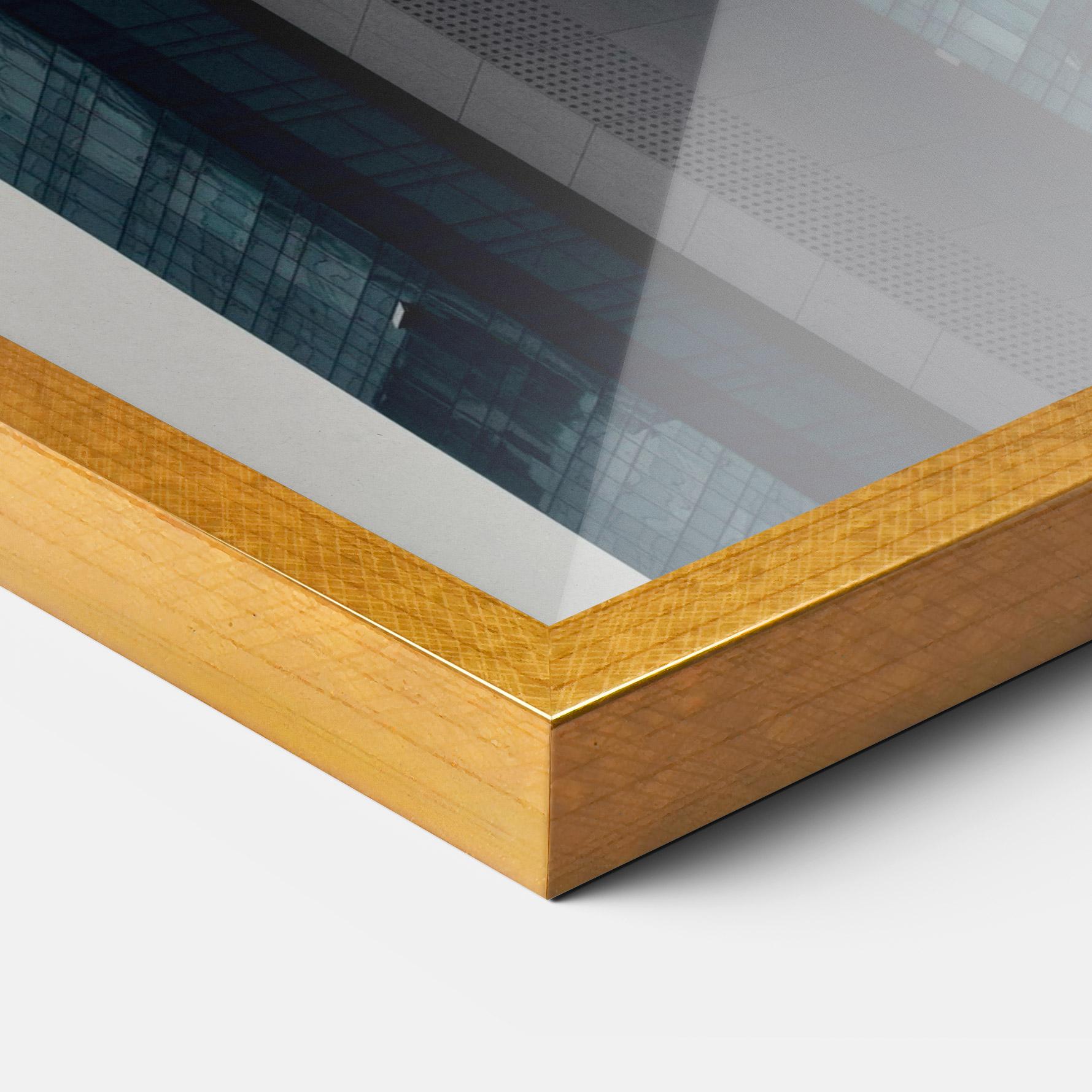 Gerahmte Poster Blue High Building mockup 3