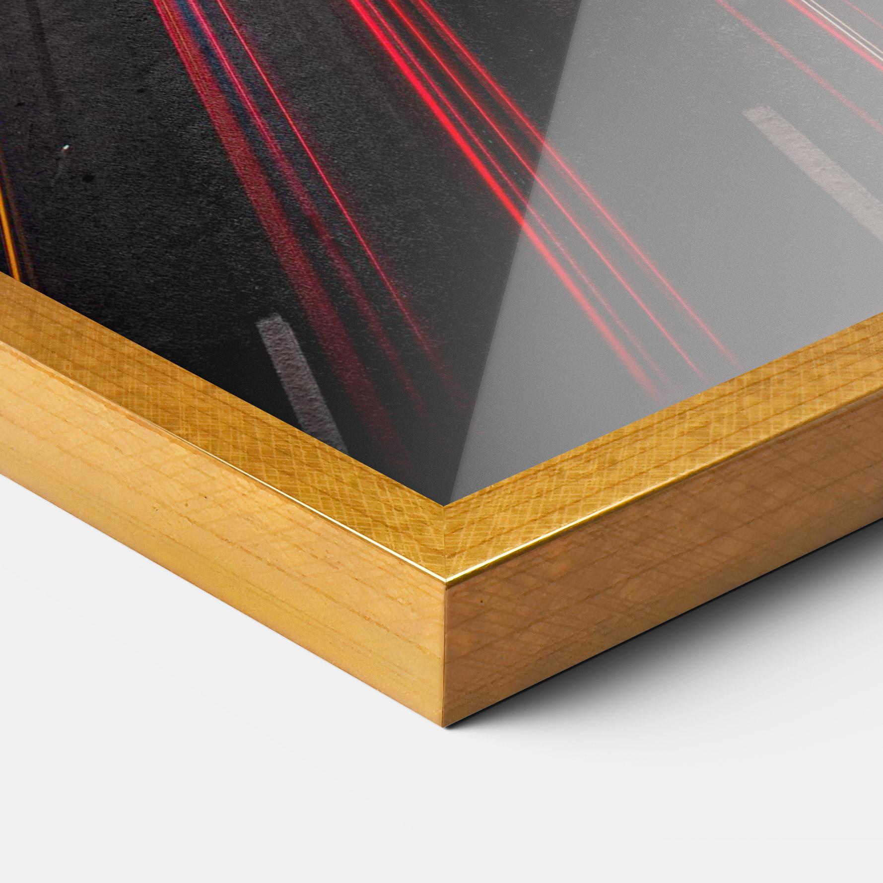 Gerahmte Poster Red Car Lightgs mockup 3