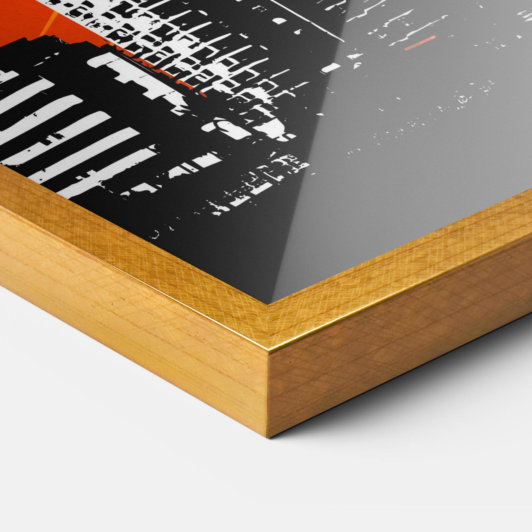 Gerahmte Poster Sunset Building mockup 3