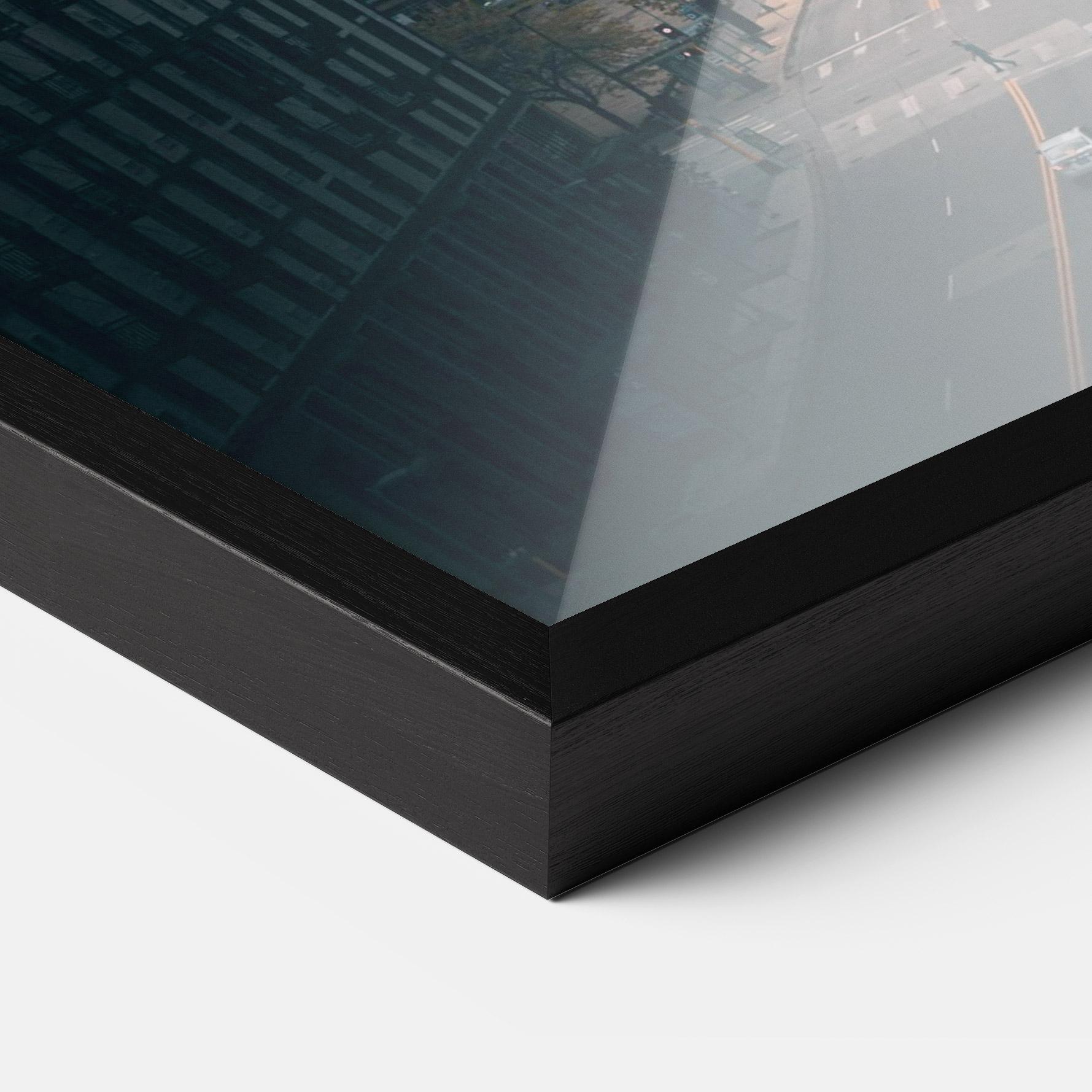 Gerahmte Poster Big Blue Building mockup 3