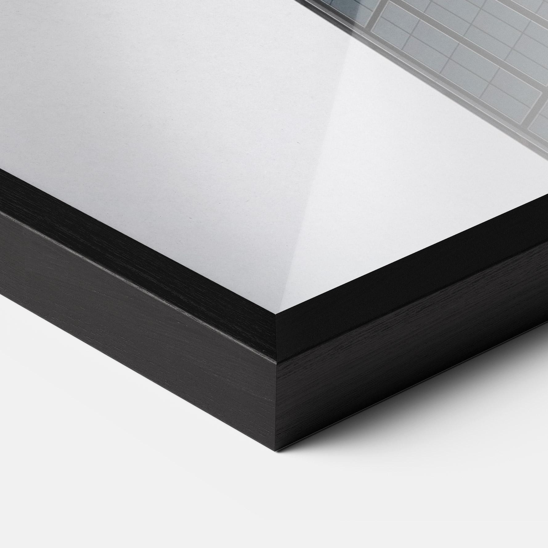 Gerahmte Poster Foggy High Building mockup 3