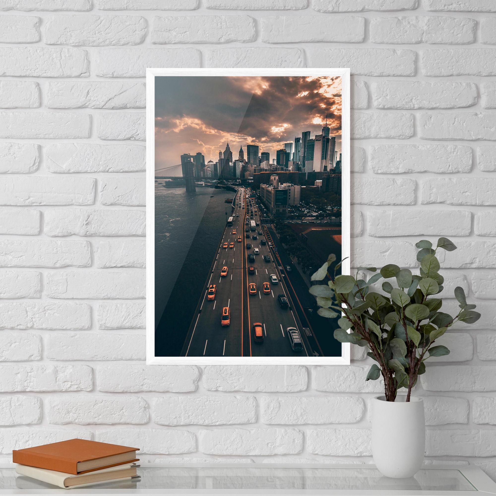 Gerahmte Poster Above City mockup 5