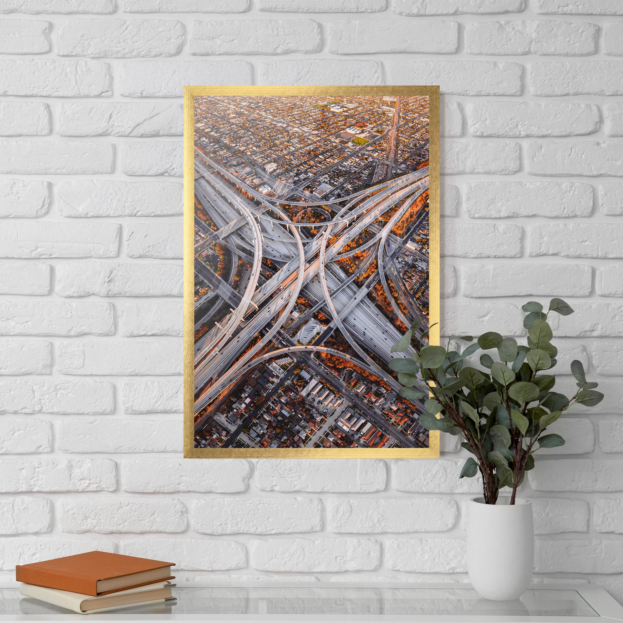 Gerahmte Poster Big Road City mockup 5