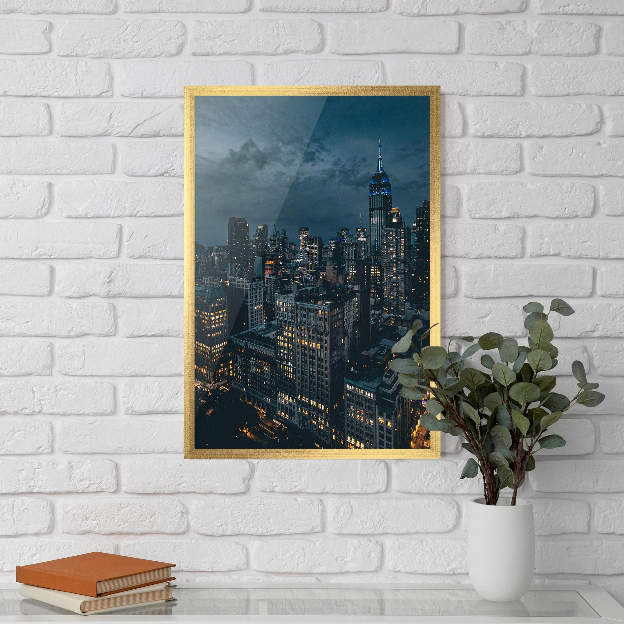 Gerahmte Poster City Night mockup 5