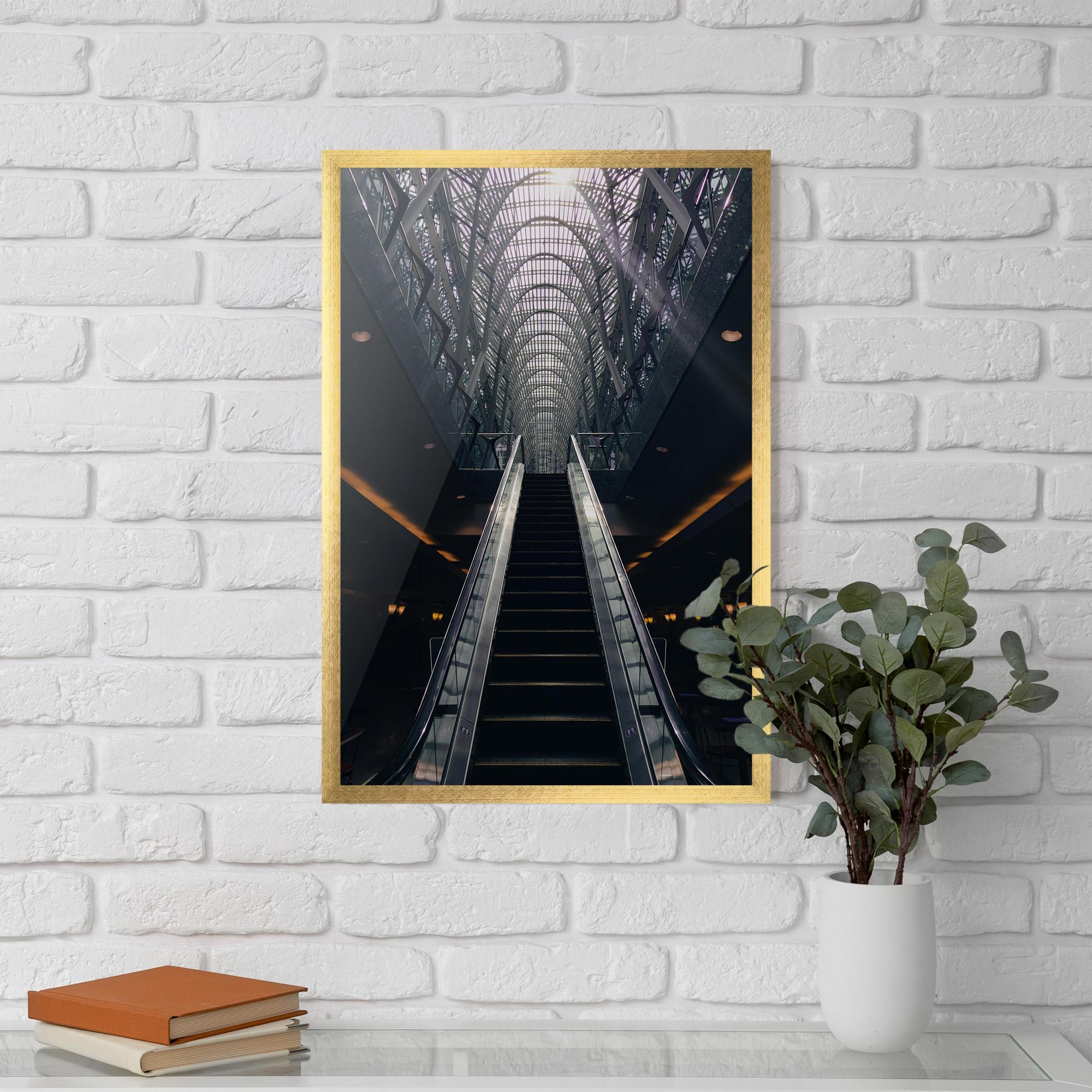 Gerahmte Poster Grey Stairs Building mockup 5