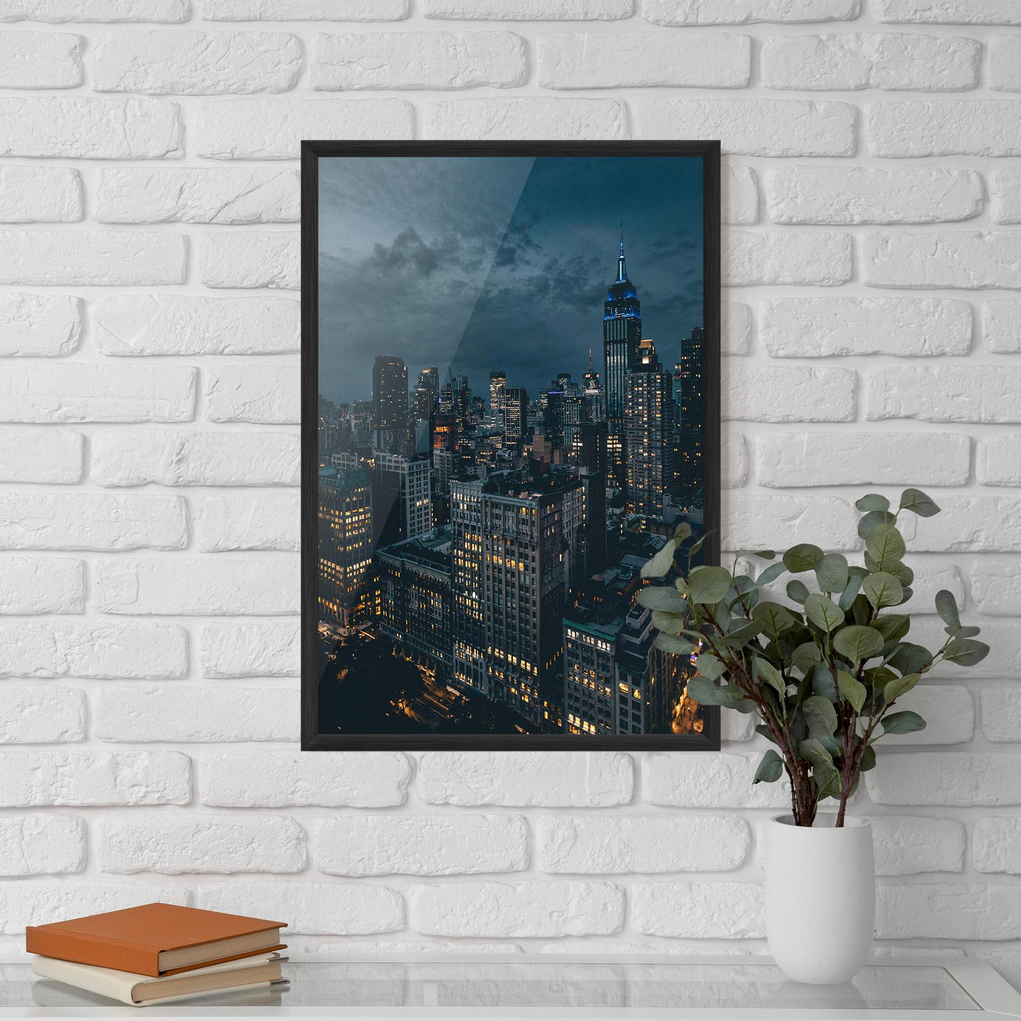 Gerahmte Poster City Night mockup 5