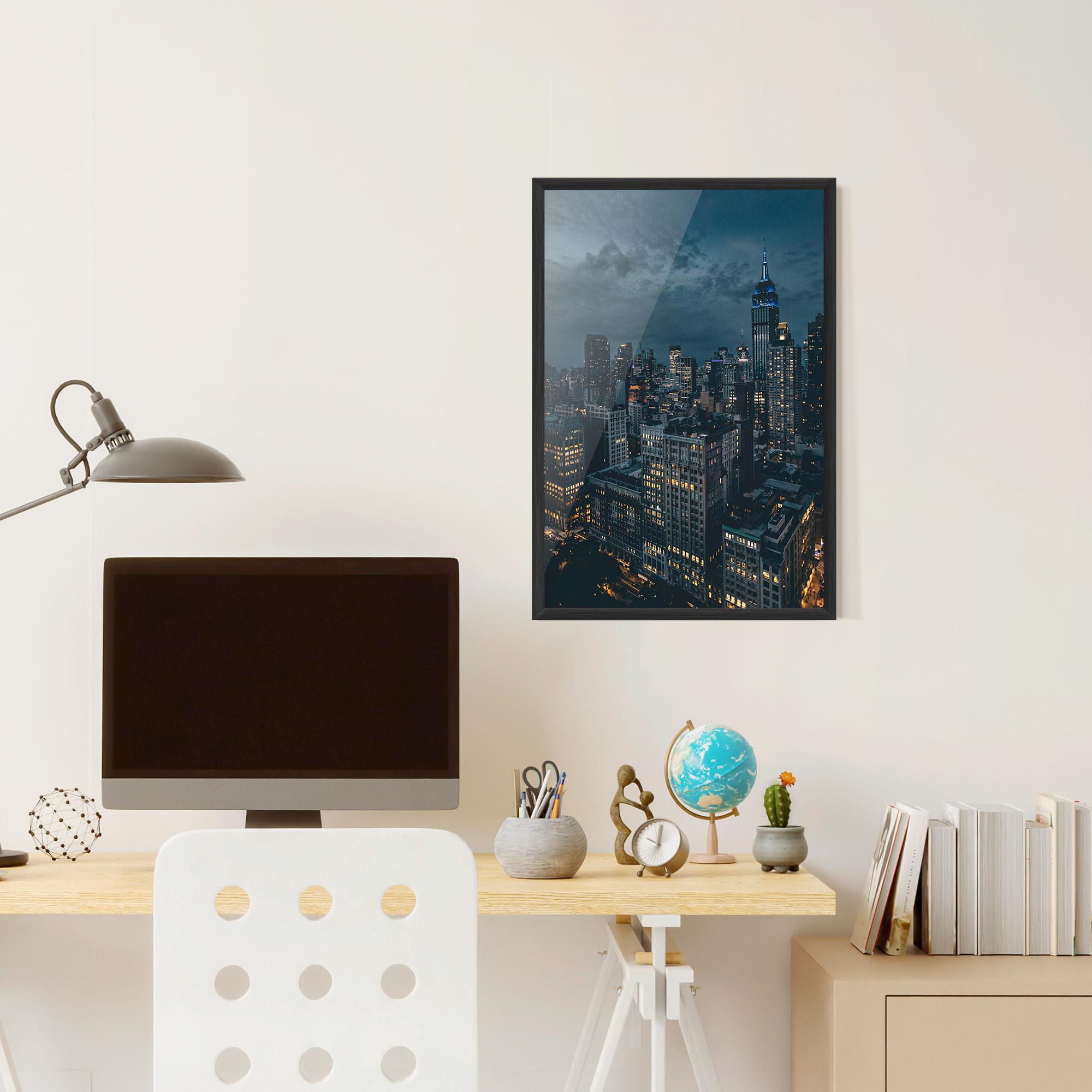 Gerahmte Poster City Night mockup 6